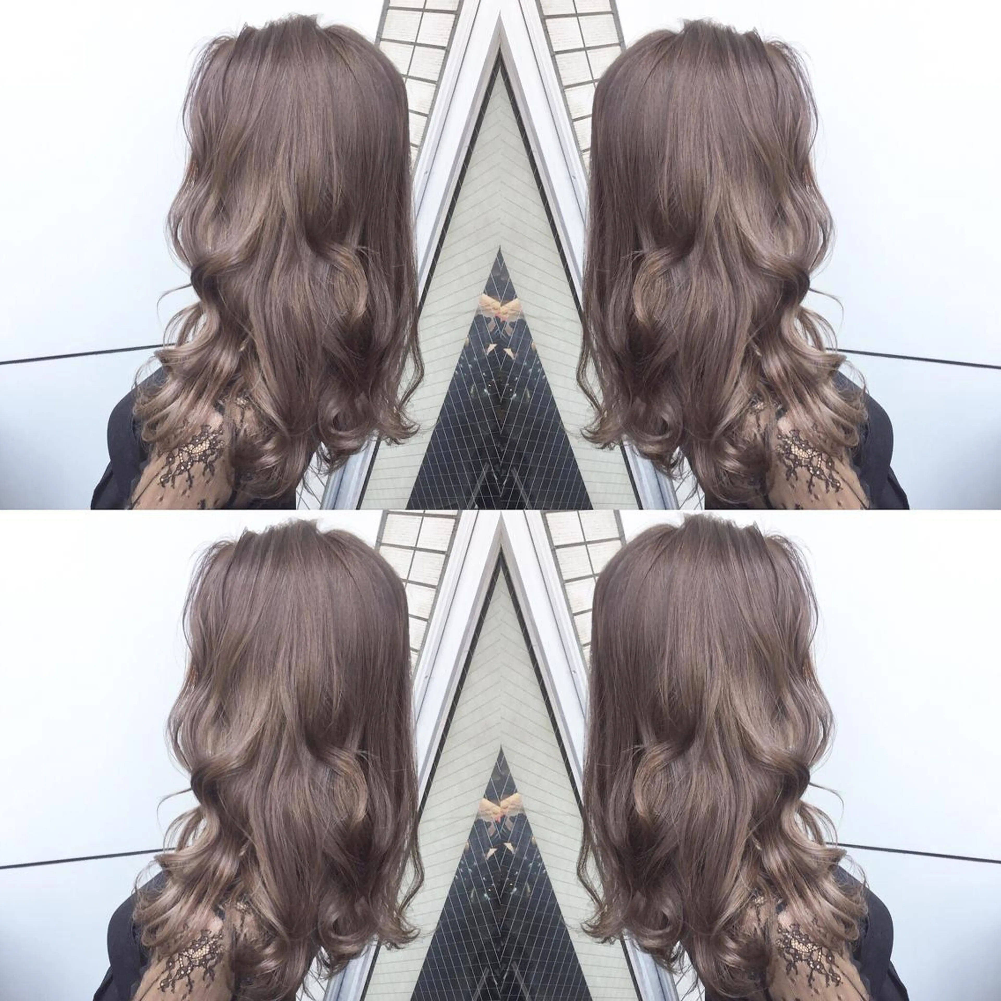 ロング カラー ブリーチ 透明感カラー グレージュ シルバー シルバーグレージュ Salon de MiLK所属・露木 啓介のヘアスタイル