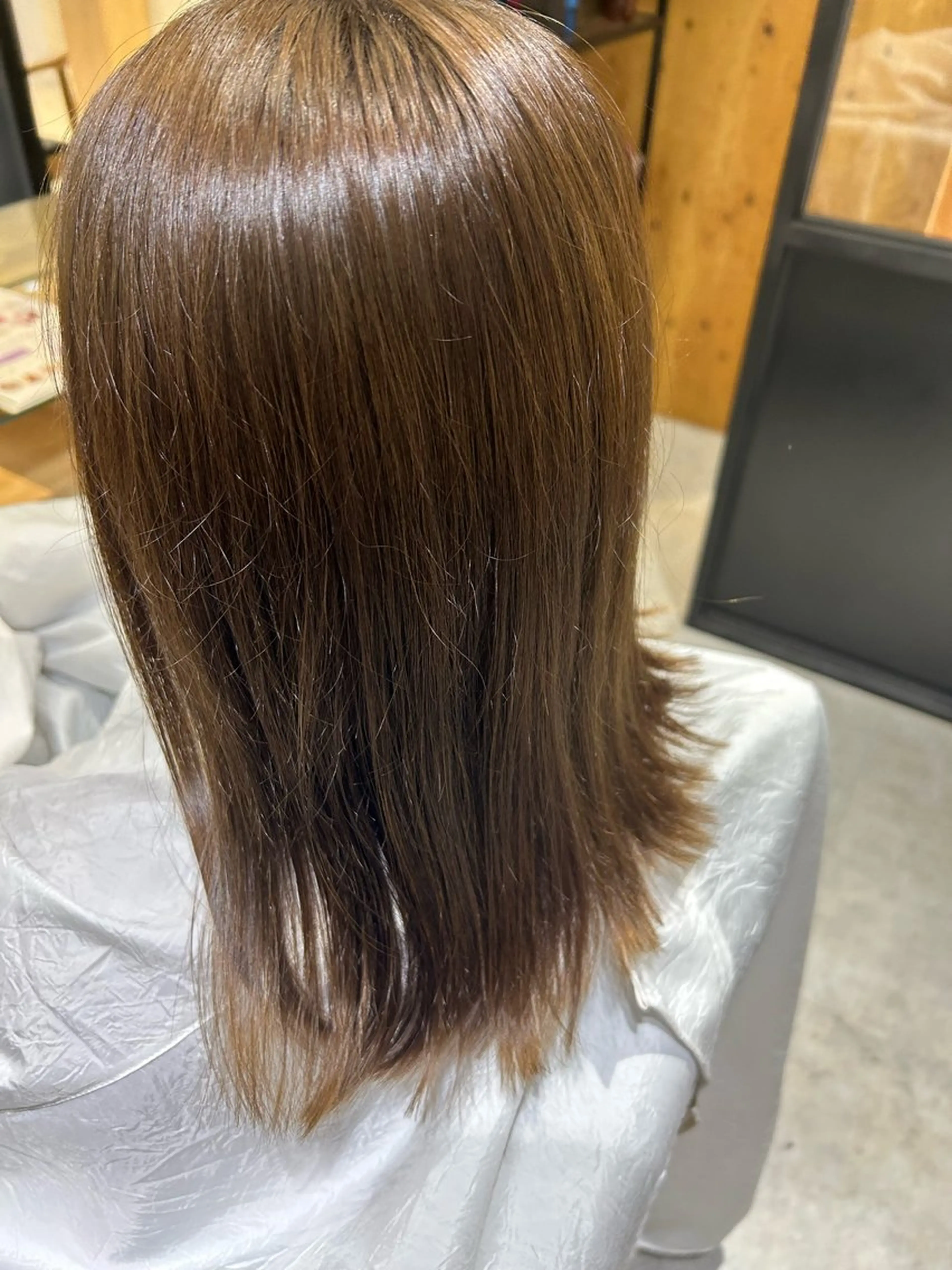 セミロング カラー ベージュカラー ブリーチ ミルクティーベージュ ブリーチなしカラー rudii by HAIRPOCKET所属・玉田 千智のヘアスタイル