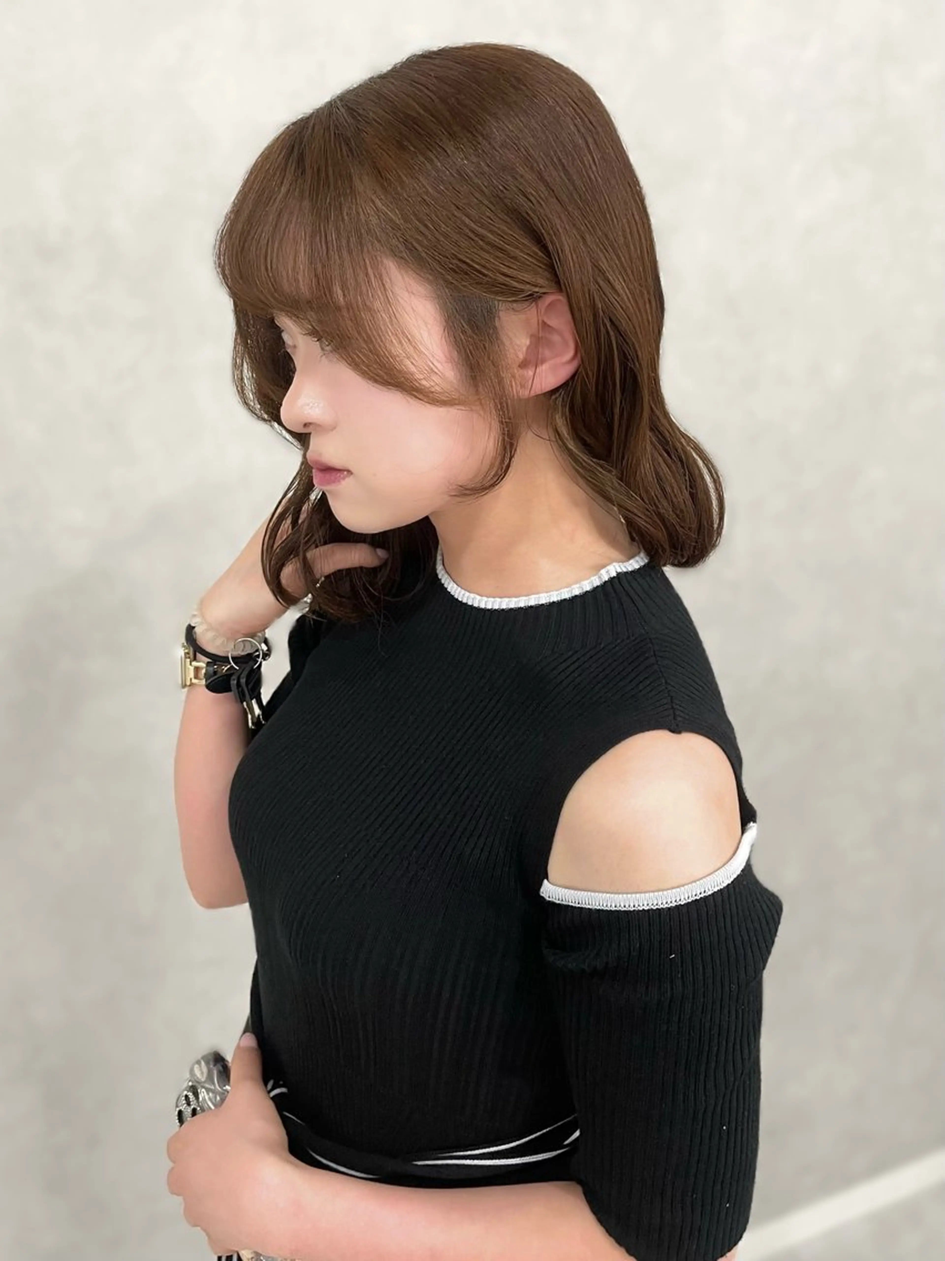 セミロング カラー カット ヘアカラー トリートメント 色落ちまで可愛く✨ モテカラー別所好葉のヘアスタイル