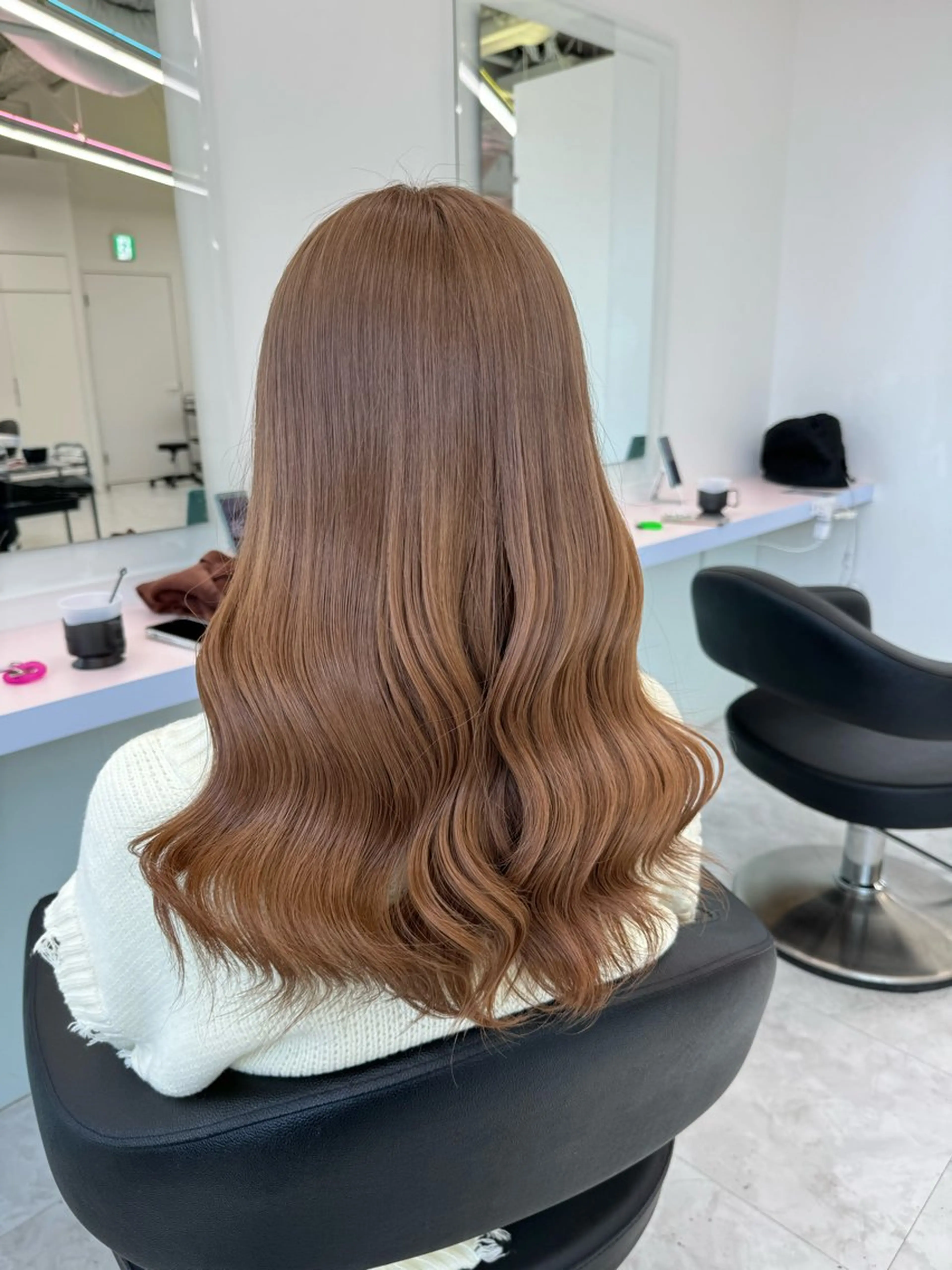 セミロング カラー ベージュカラー ミルクティーベージュ トリートメント ヘアセット ♡ブリーチカラー♡ Mirioのヘアスタイル