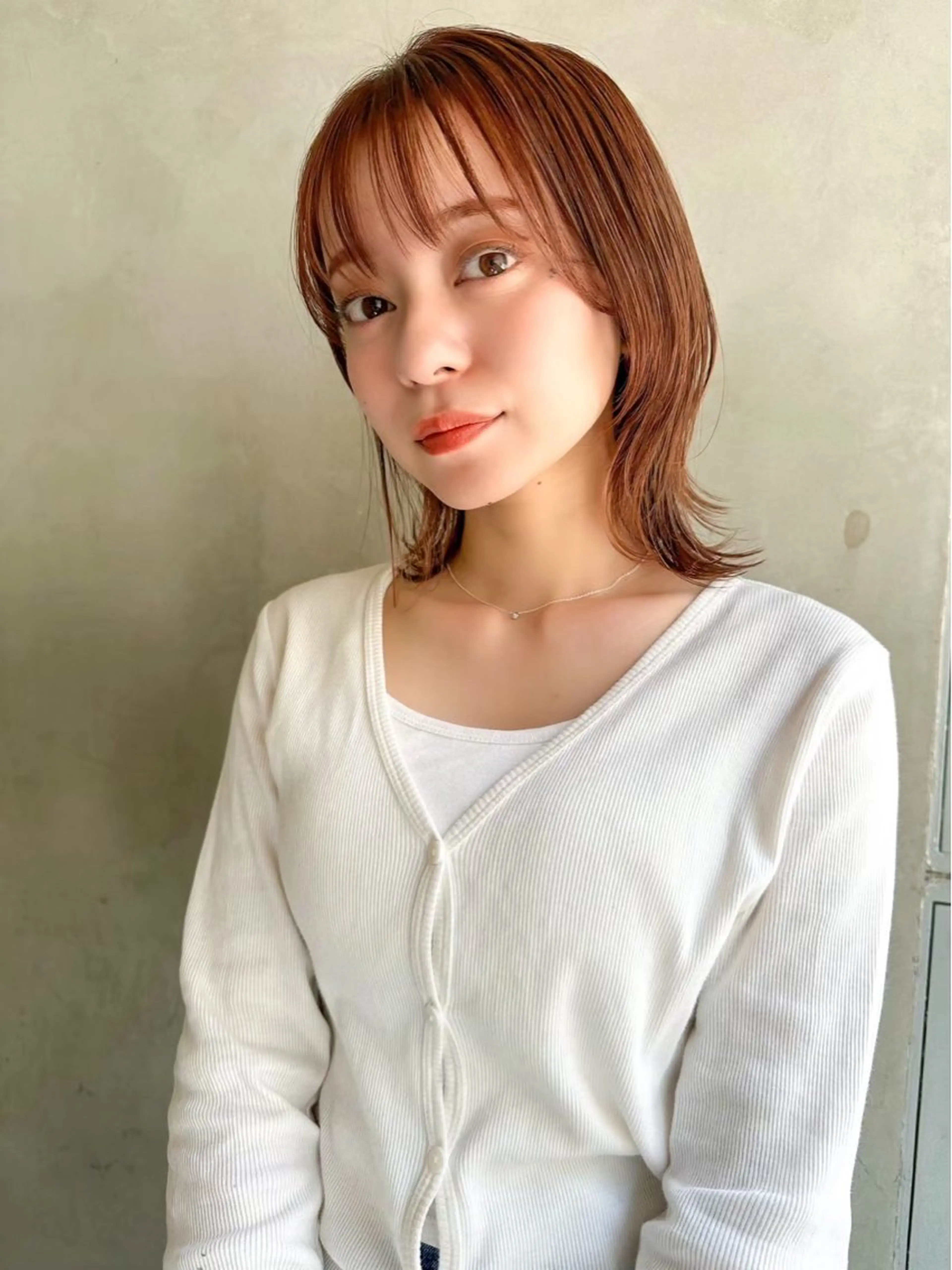 ミディアム カラー ヘアアレンジ ヘアカラー トリートメント ヘッドスパ ヘアセット 🤎垢抜けベージュ カラー🤎ハヤトのヘアスタイル