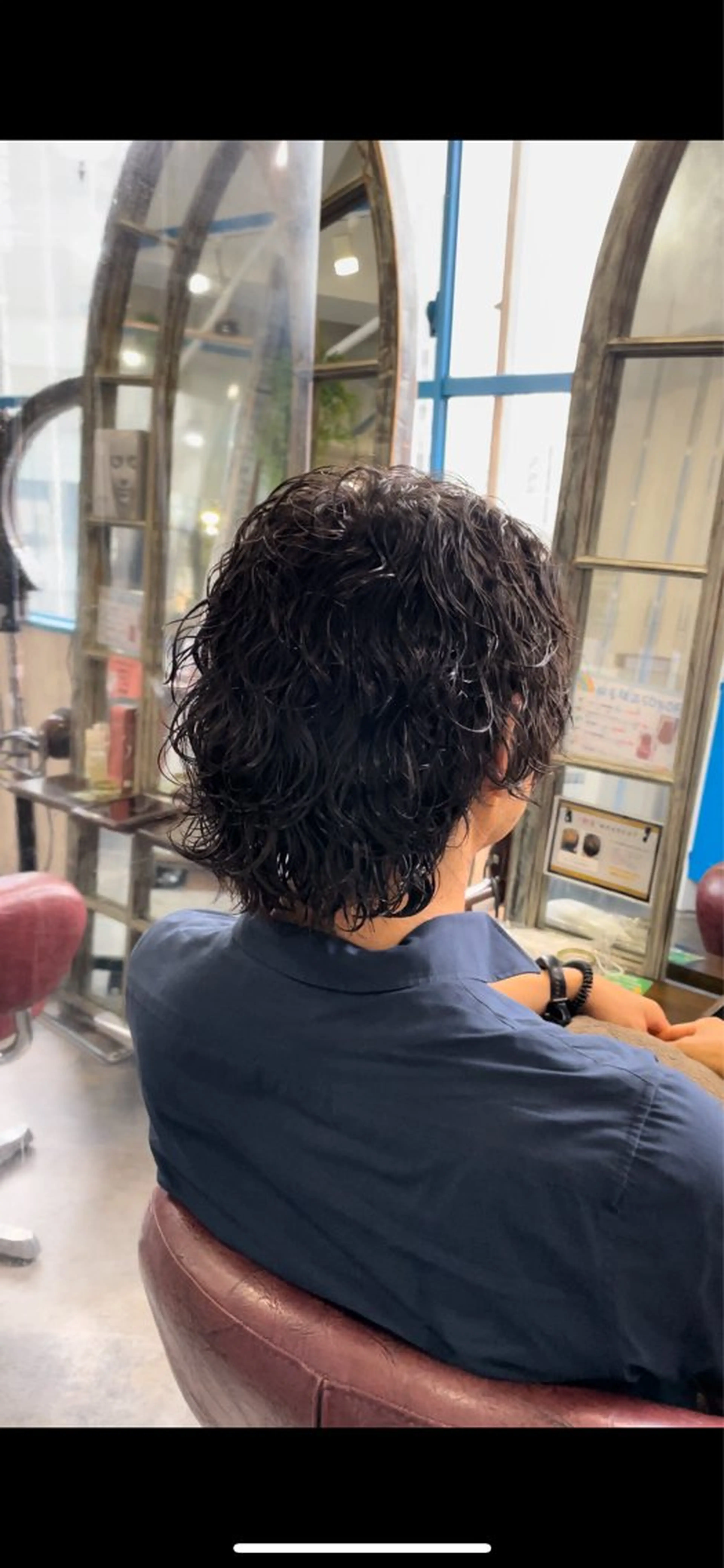ミディアム カット パーマ 🌿美髪縮毛矯正 のプロ安川🌿のヘアスタイル