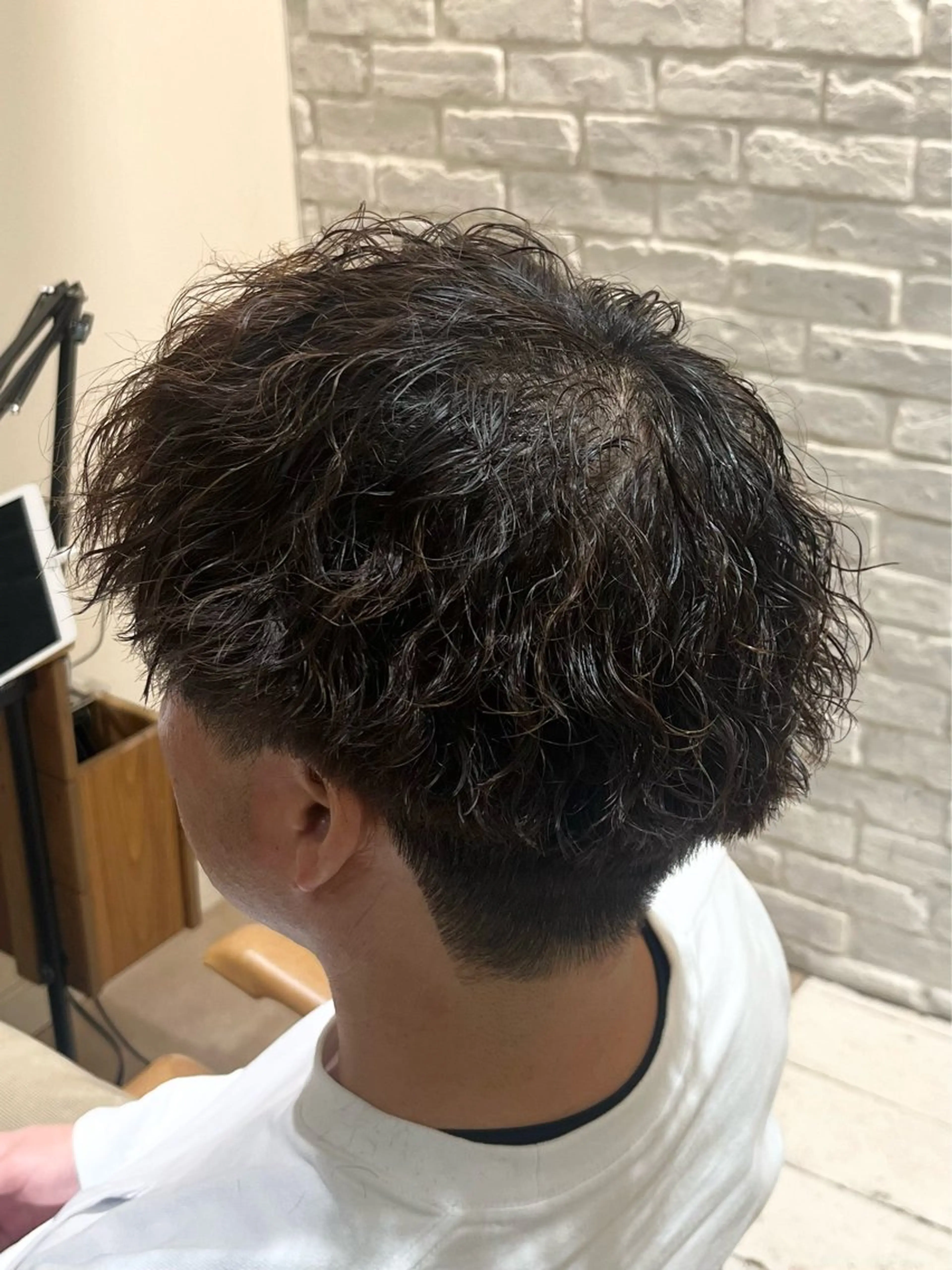 ショート パーマ メンズ カット パーマ BLUE       hair＆Life所属・メンズ特化 山崎  蓮のヘアスタイル