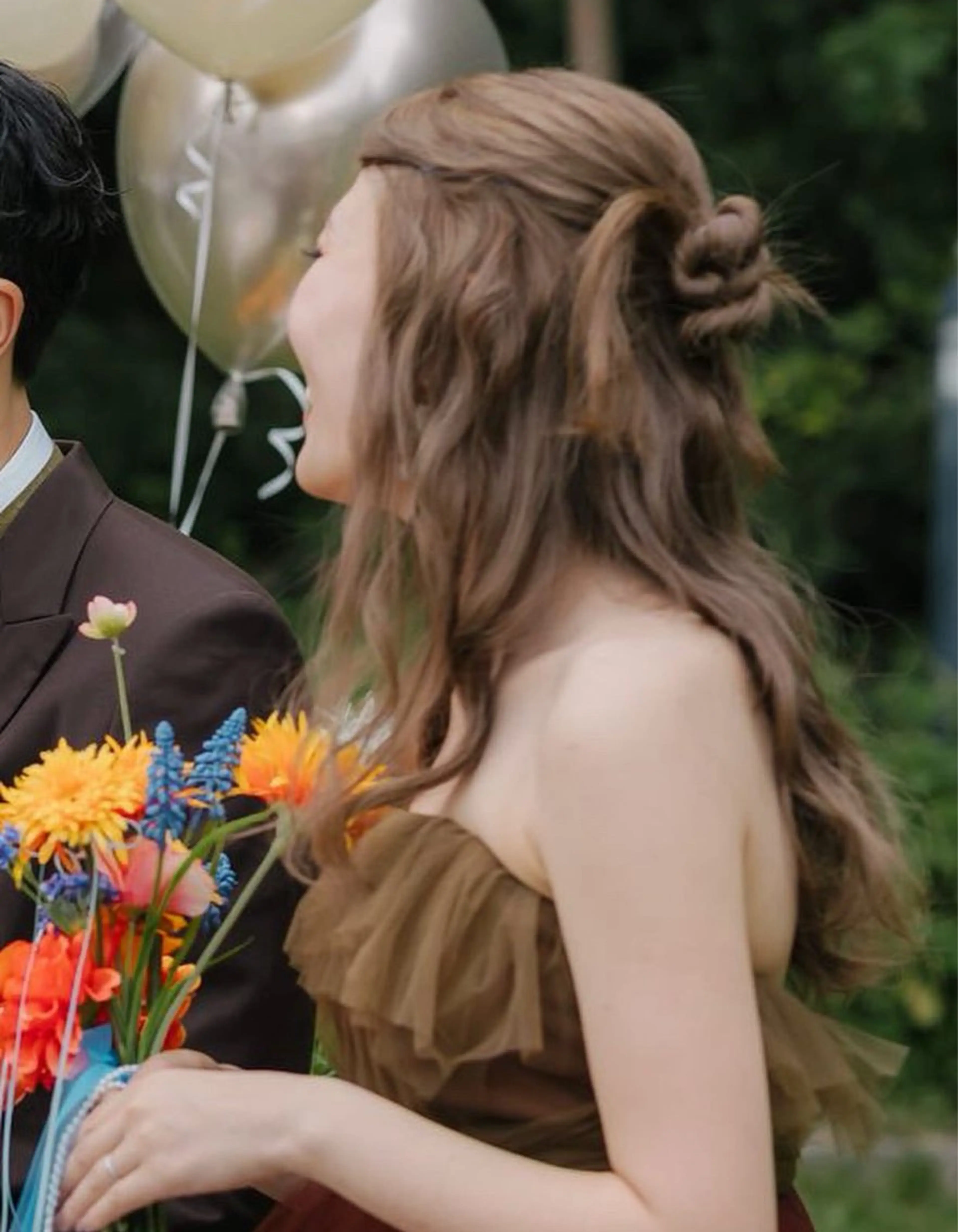 ミディアム カラー パーマ ヘアアレンジ メンズ Ravens所属・心斎橋美容室 Junのヘアスタイル