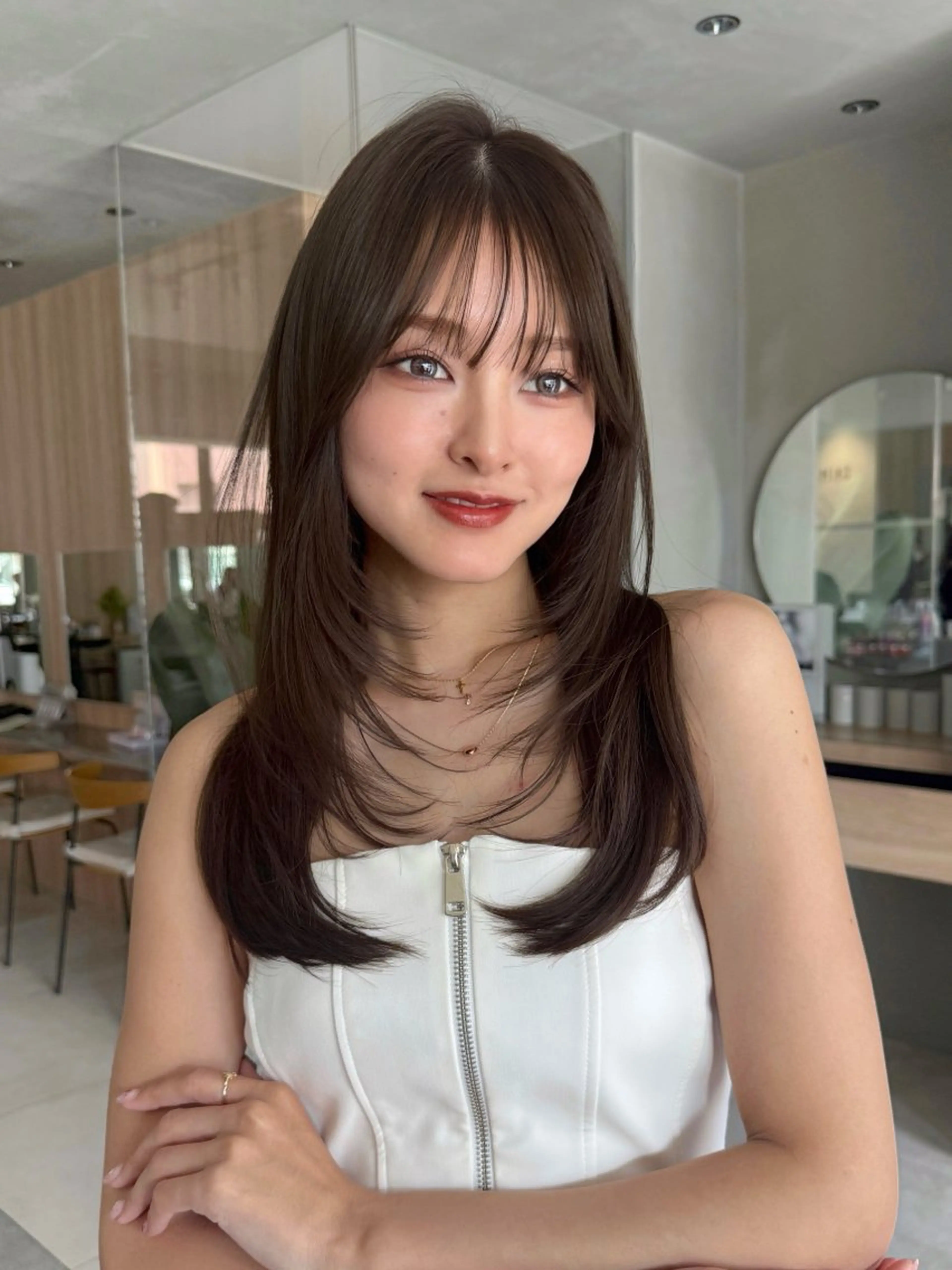 セミロング カット ヘアカラー トリートメント 💓ロング韓国ヘア ~Kirara💓のヘアスタイル