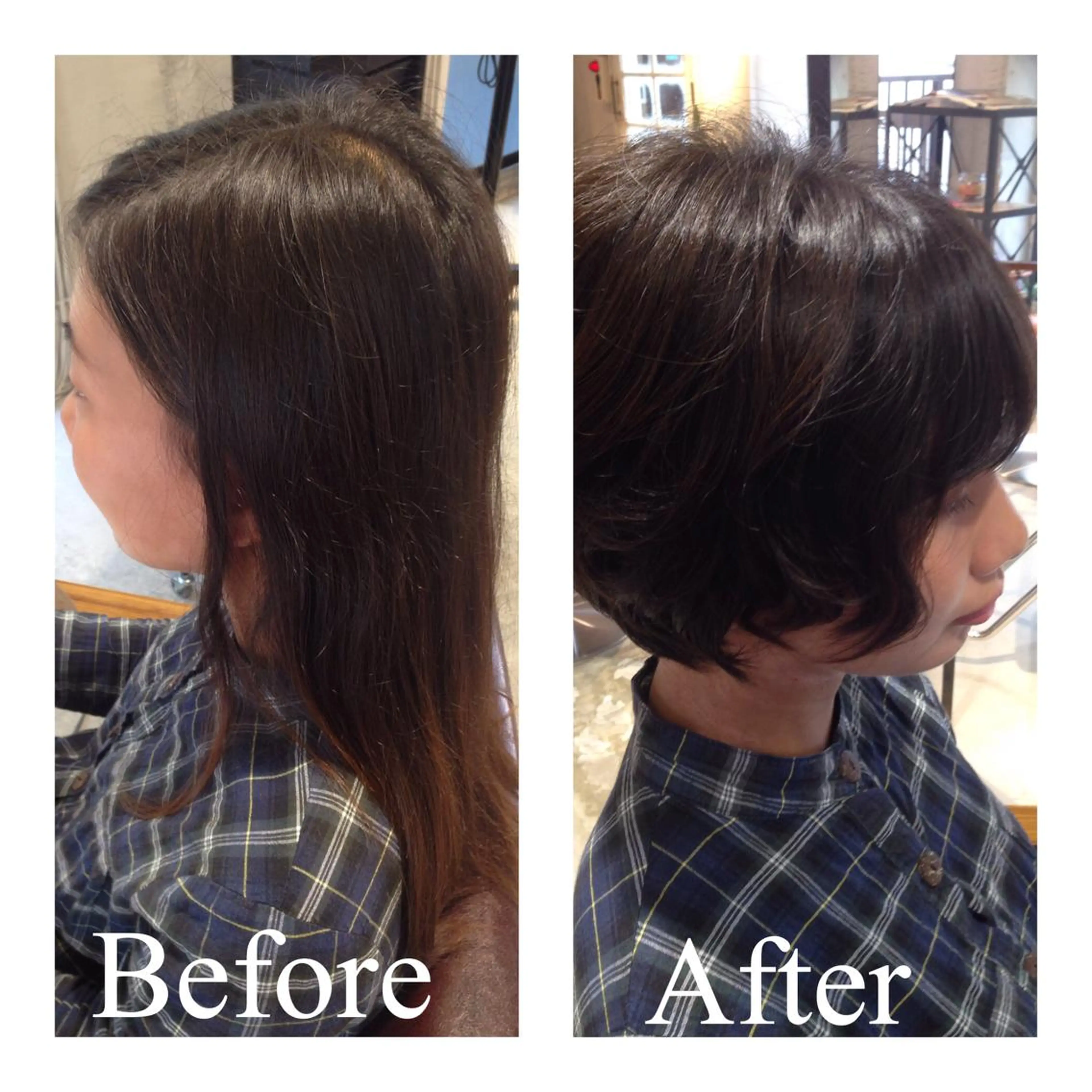 ショート ミディアム カラー パーマ アオガミ （前髪顔周りカット）のヘアスタイル