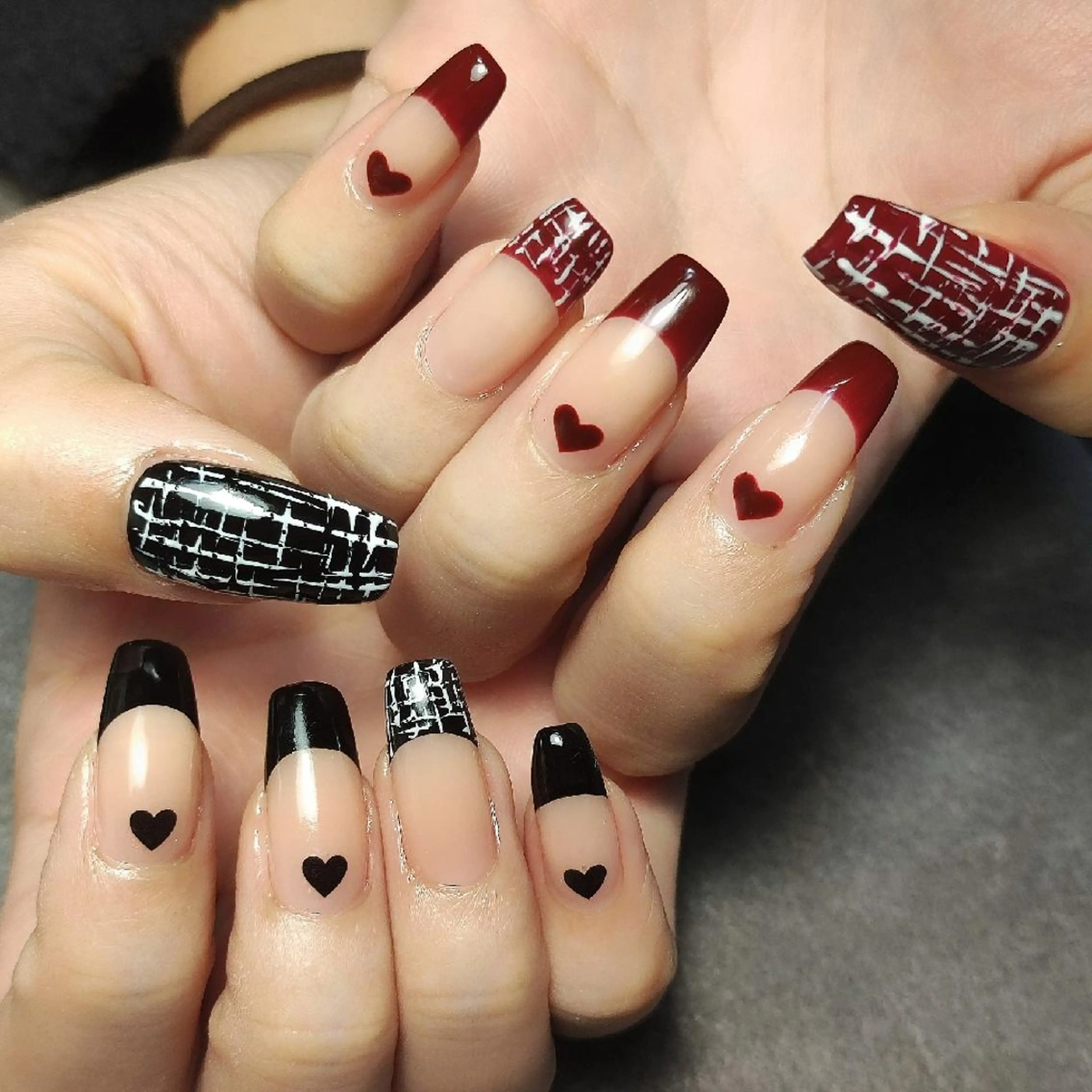 ネイル フレンチネイル ツイードネイル 個人サロン saltnailのネイルデザイン