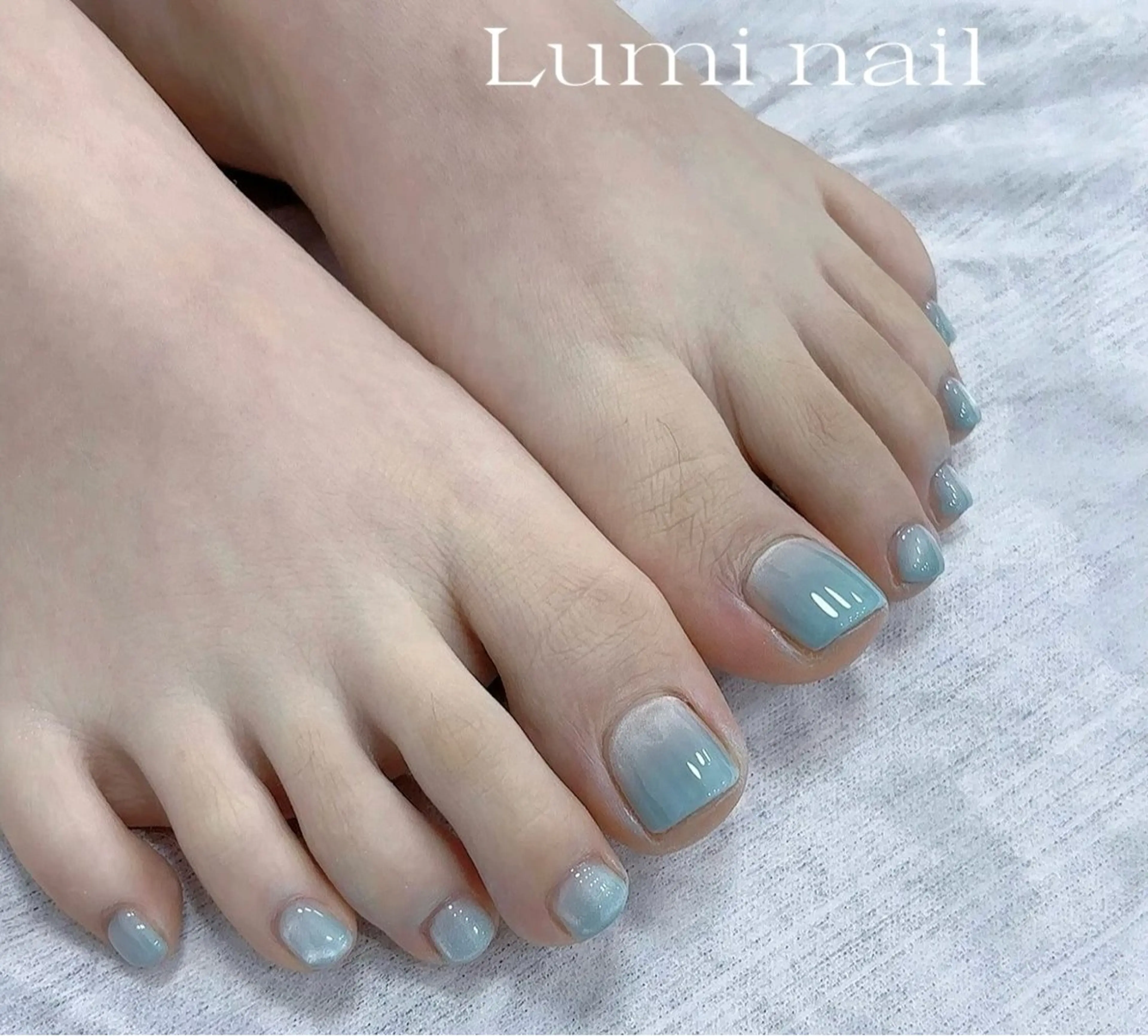 ネイル グラデーション マグネットネイル フットネイル Luminail 新小岩のネイルデザイン