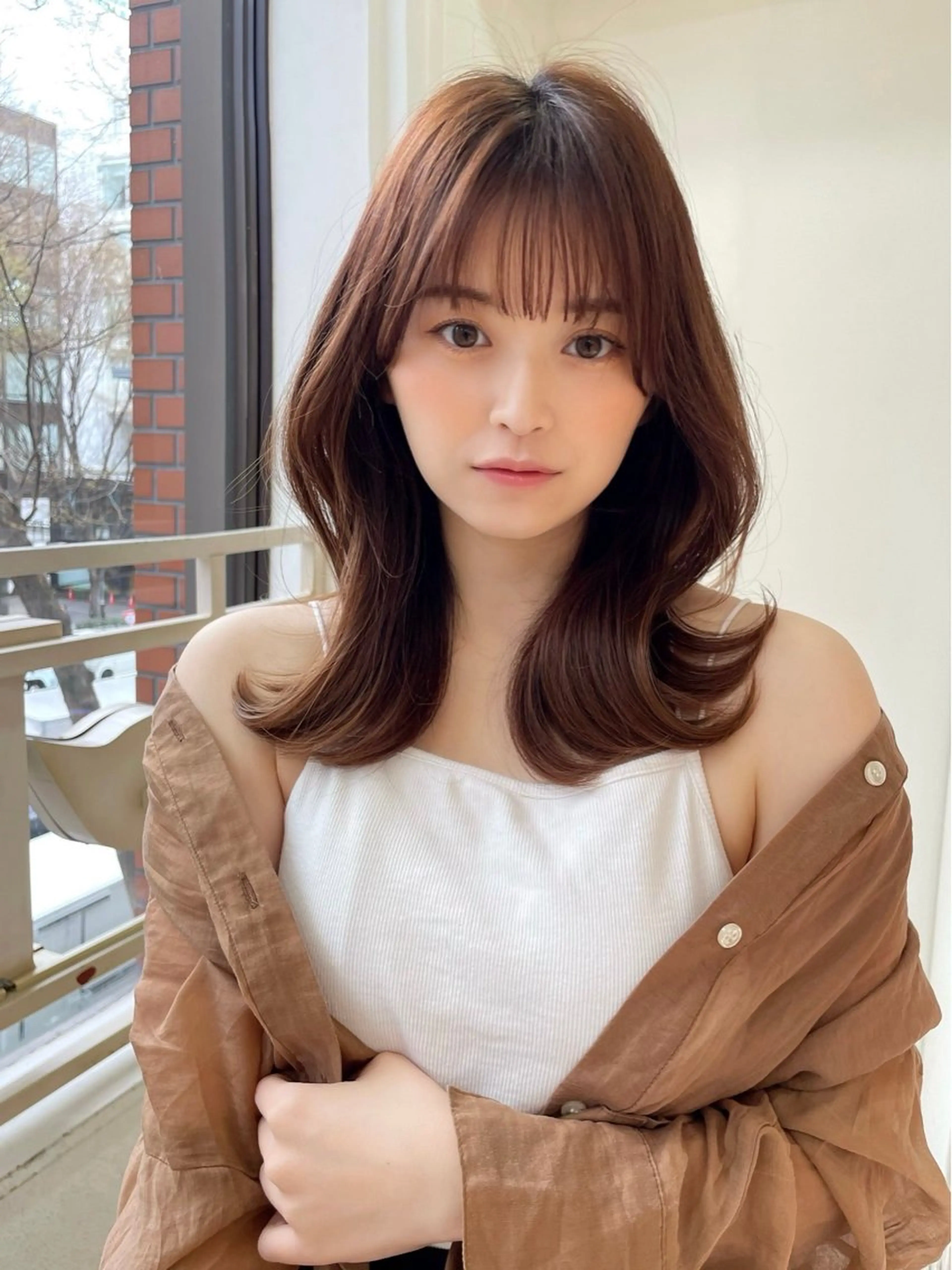 カラー カット 🩵透明感カラー🩵 緒方美柚のヘアスタイル