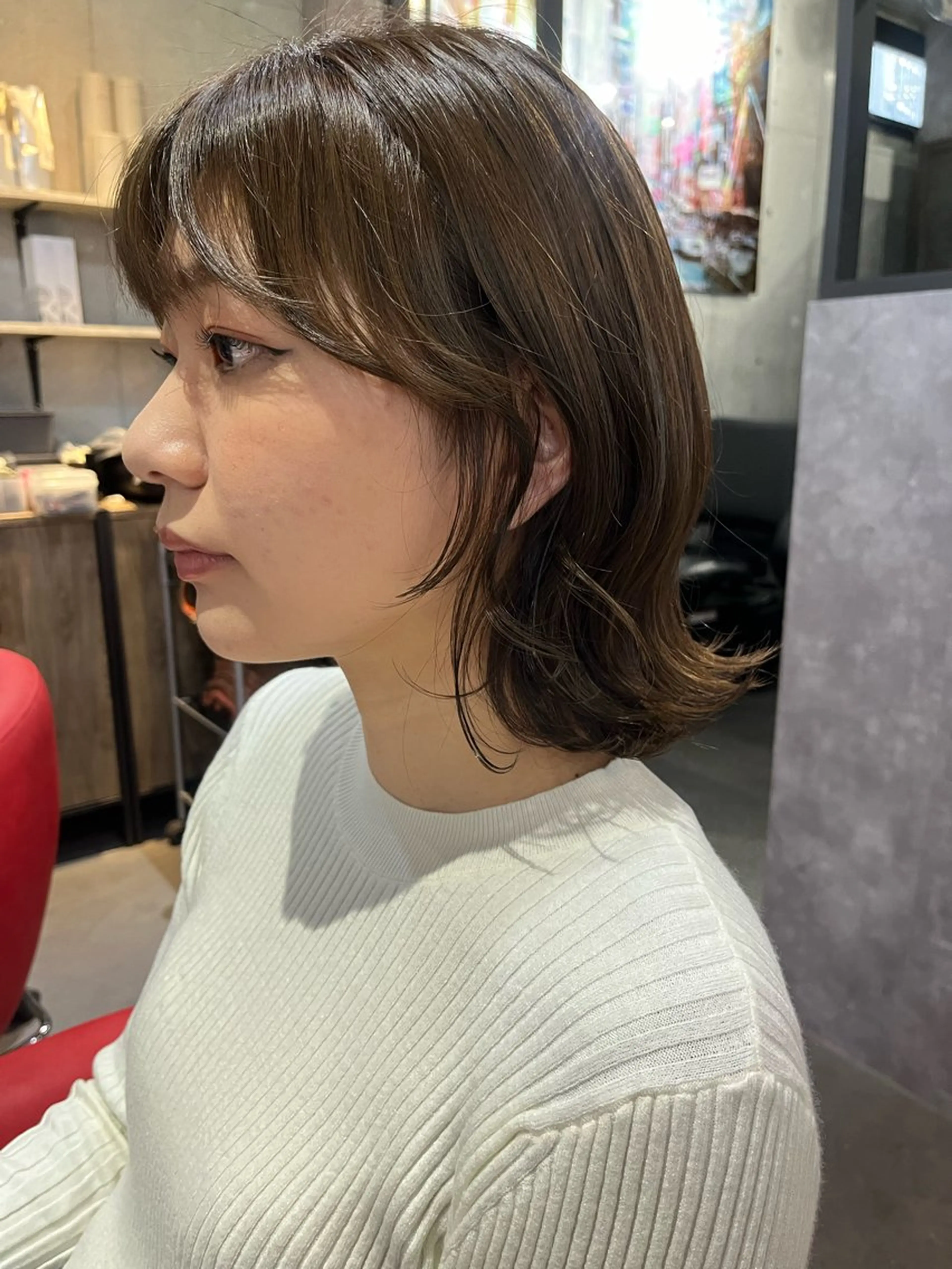 ミディアム カラー ヘアアレンジ カット ヘアカラー 駅チカ【ali'i】 アリイ花崎友美☘のヘアスタイル