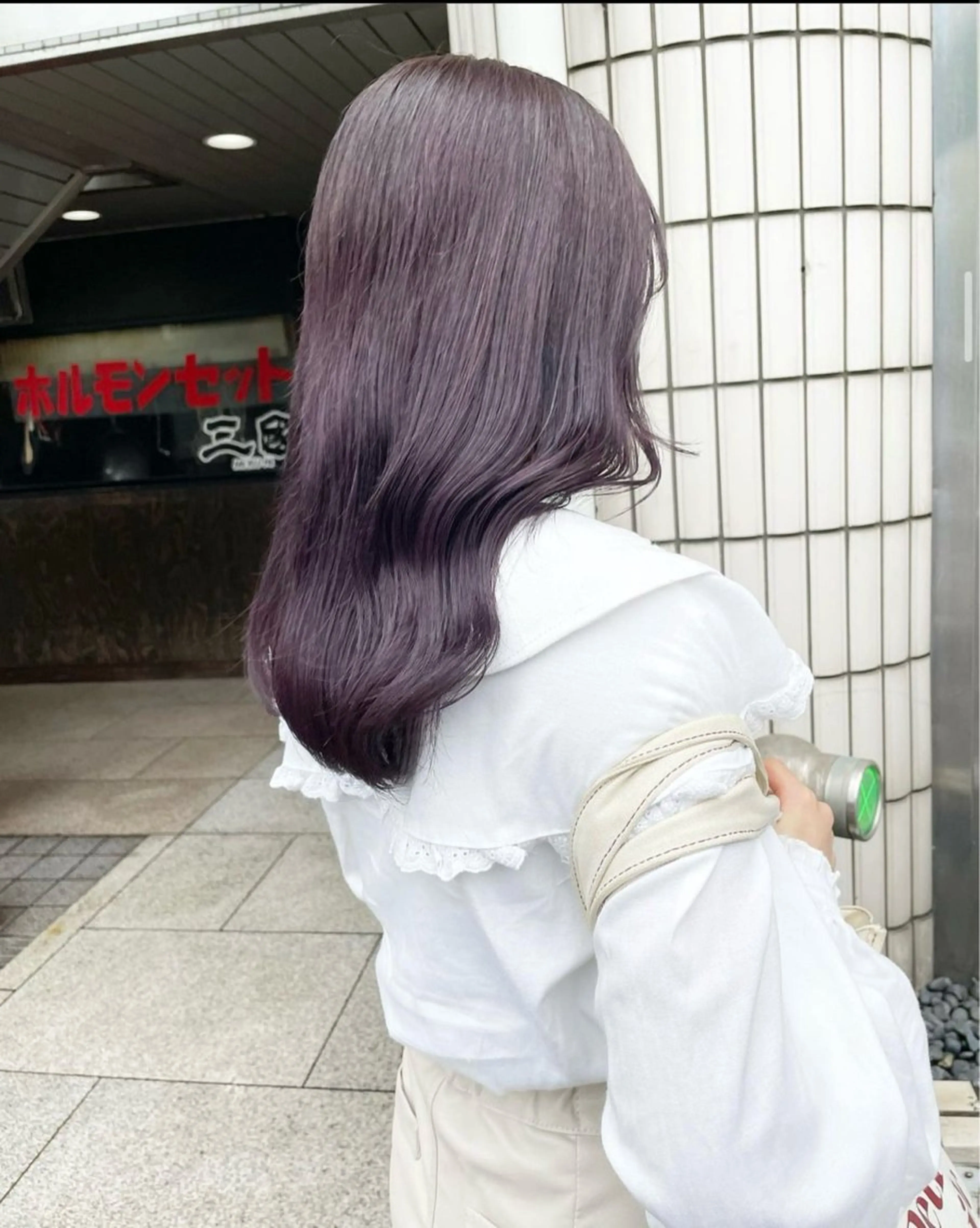 ロング カラー ヘアカラー トリートメント カットモデル/ ハイトーン/ゆうあのヘアスタイル