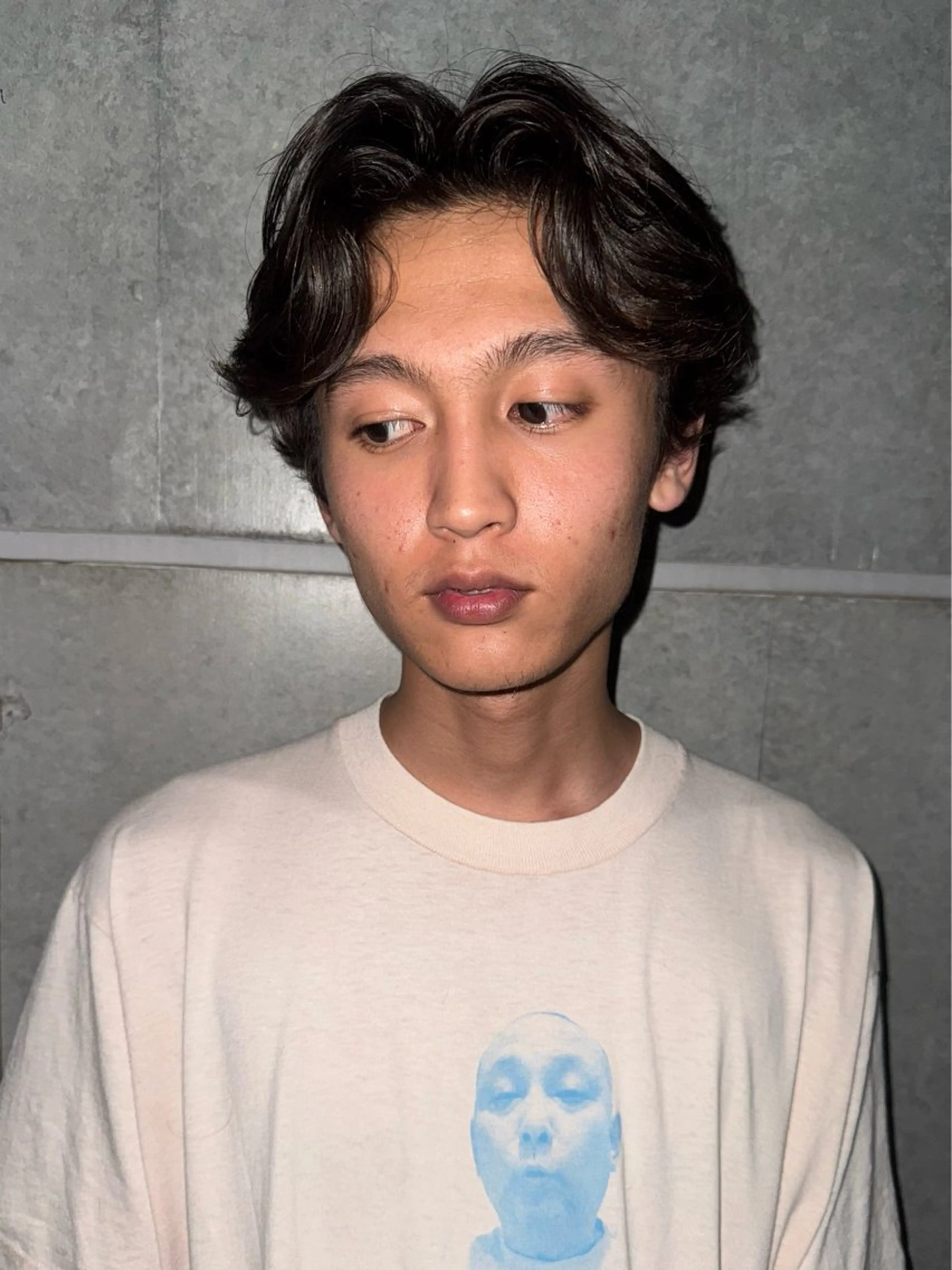 ショート メンズ センターパート カット 神田橋 翔太郎のヘアスタイル