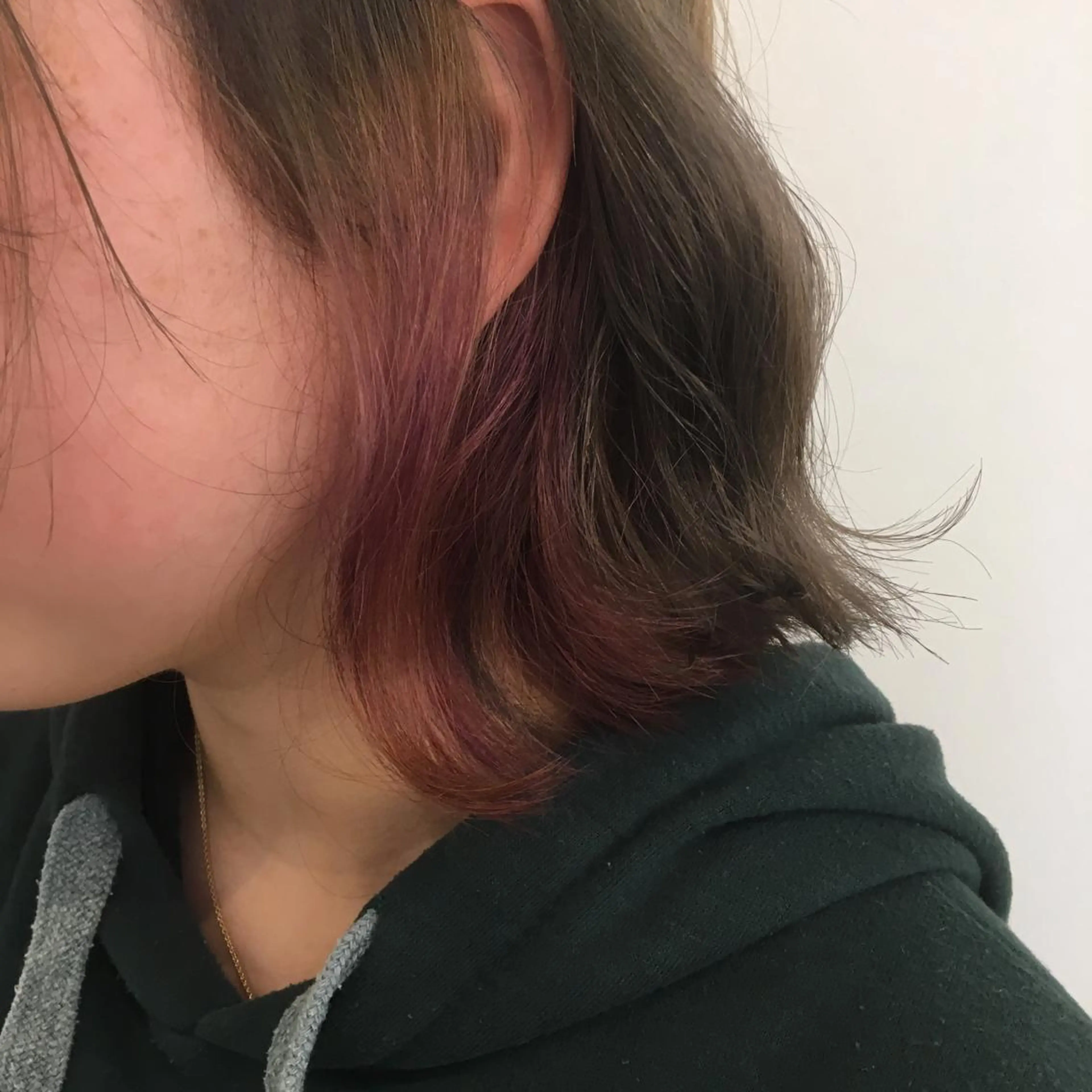 ミディアム カラー イヤリングカラー 髪質改善 頭身浴/ 中田のヘアスタイル