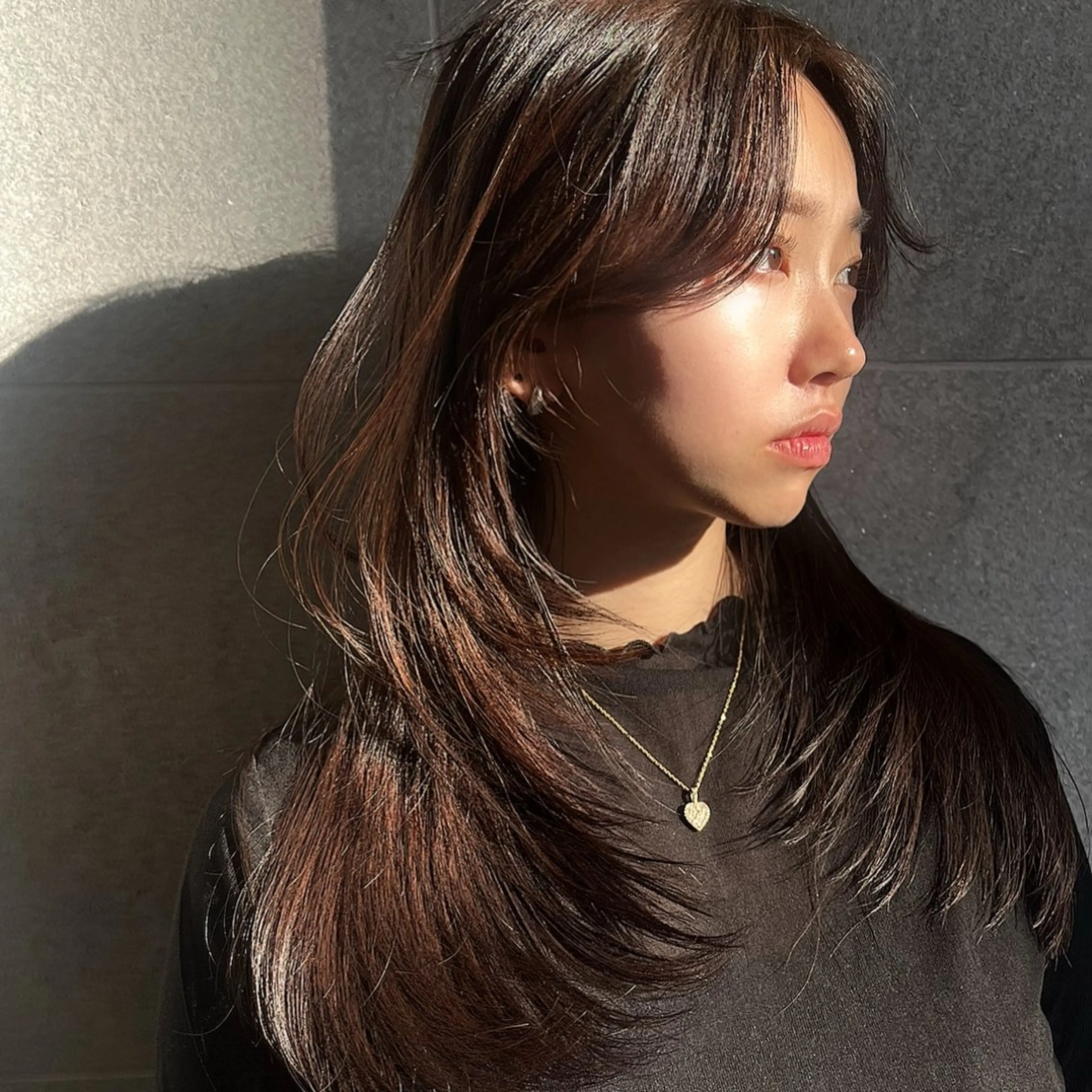 セミロング カラー 山崎/ボブ縮毛矯正 レイヤー髪質改善のヘアスタイル