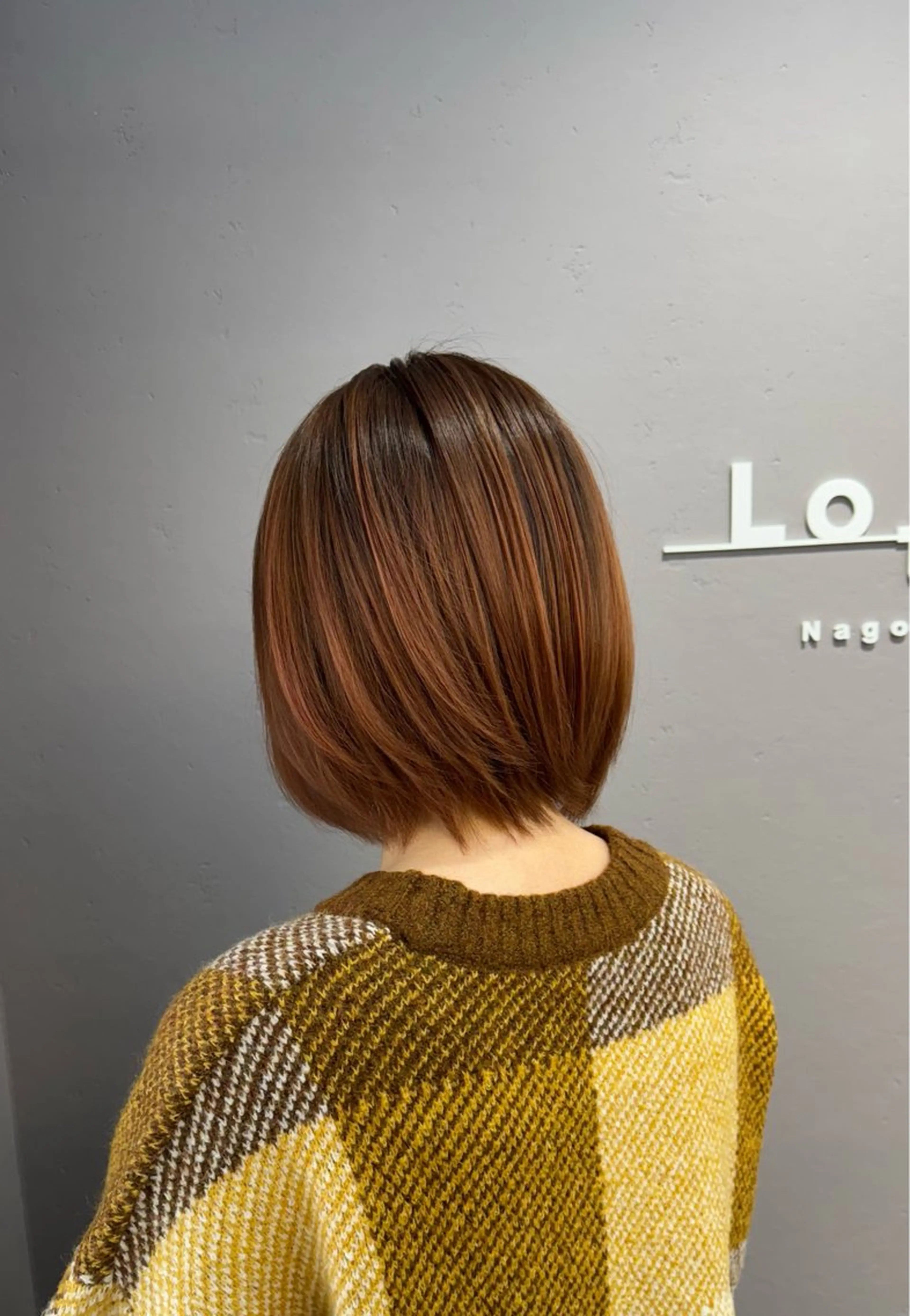 ショート カラー バレイヤージュ ブラウンカラー ピンクカラー ピンクブラウン レイヤーカット hono/ブリーチ /Lote.一宮のヘアスタイル
