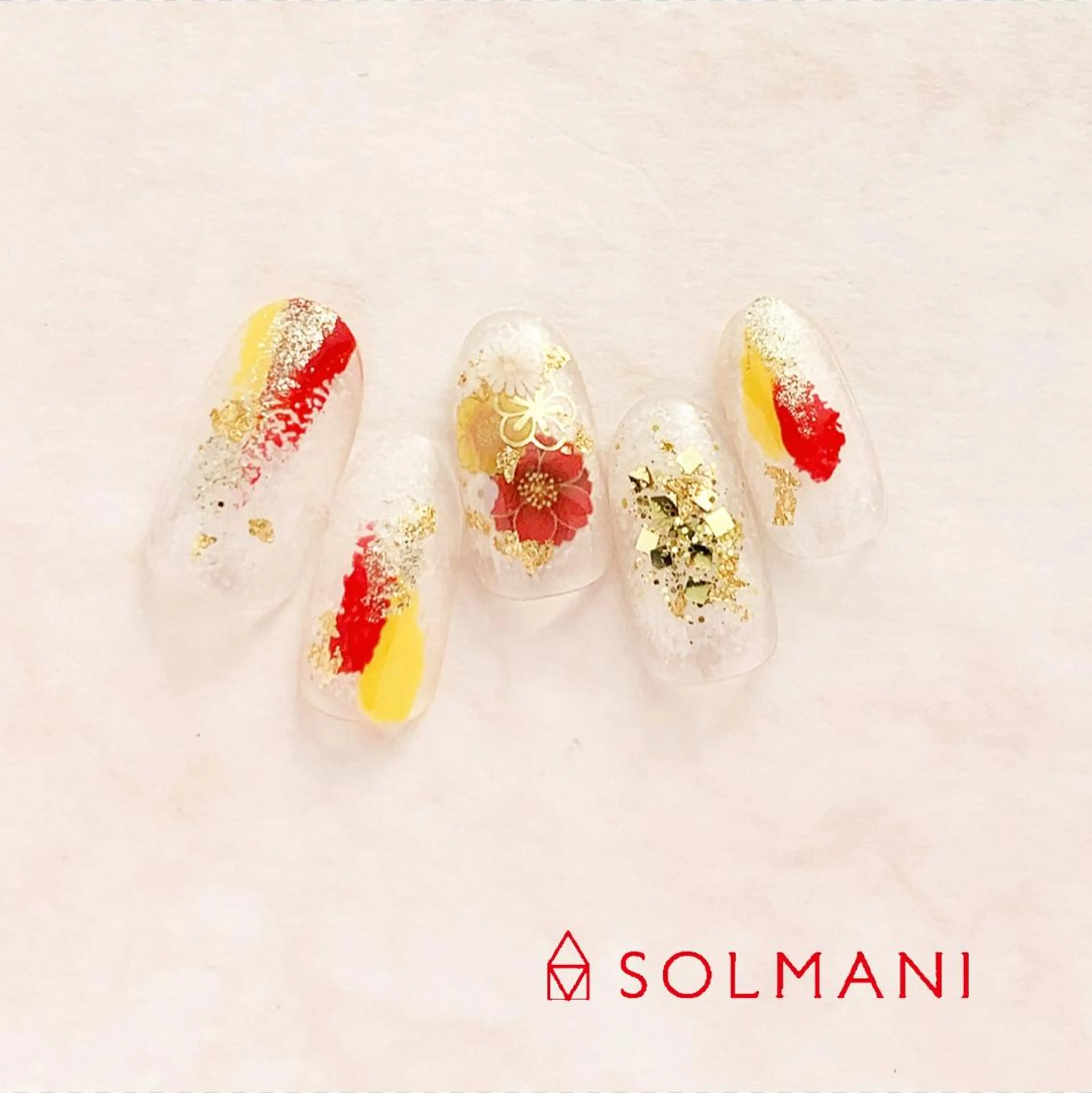 ネイル 成人式 SOLMANI 予約担当のネイルデザイン