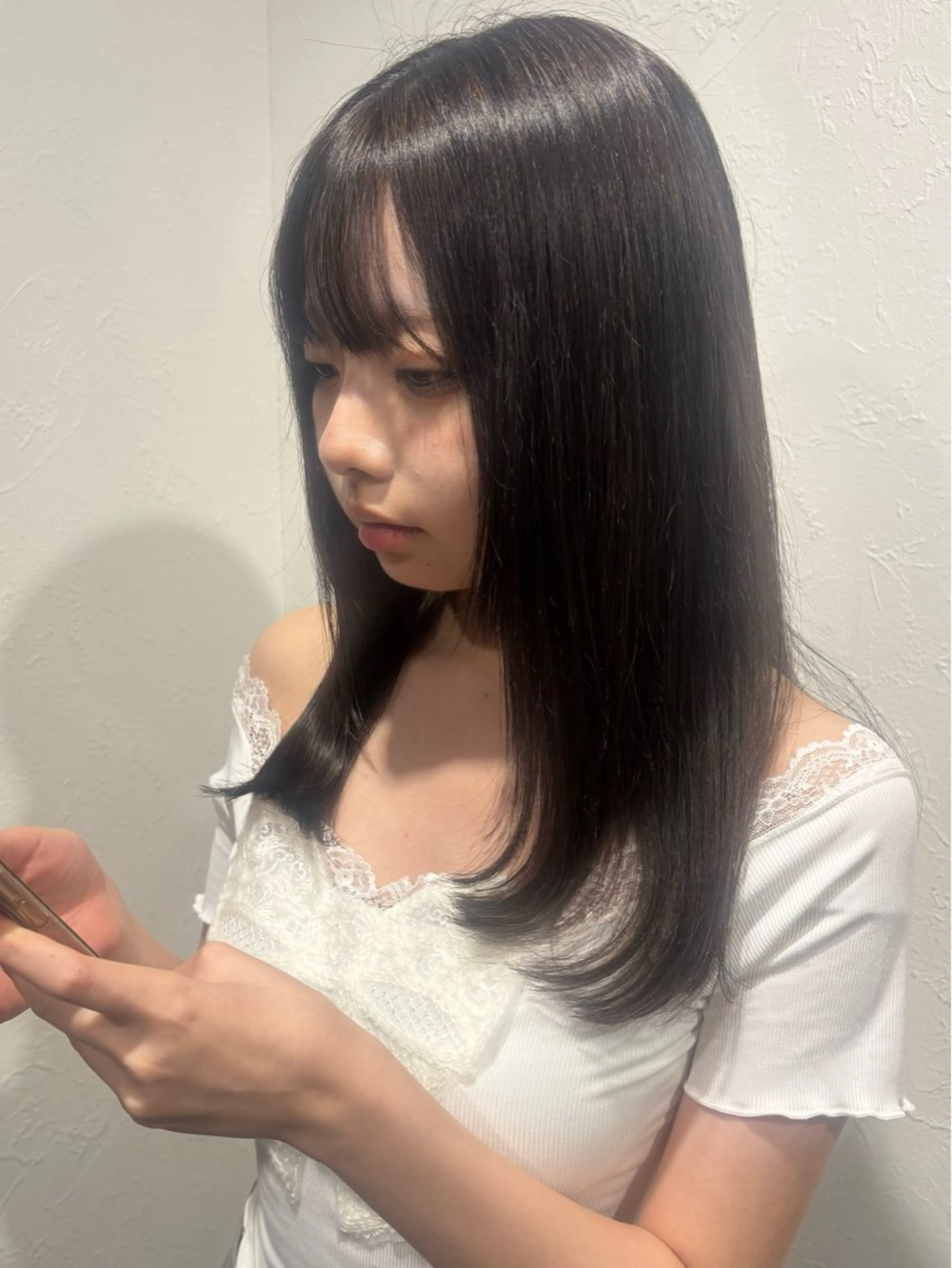 ロング カラー レイヤーカット カット ヘアカラー 韓国ヘア🇰🇷 髪質改善🤍HINAのヘアスタイル