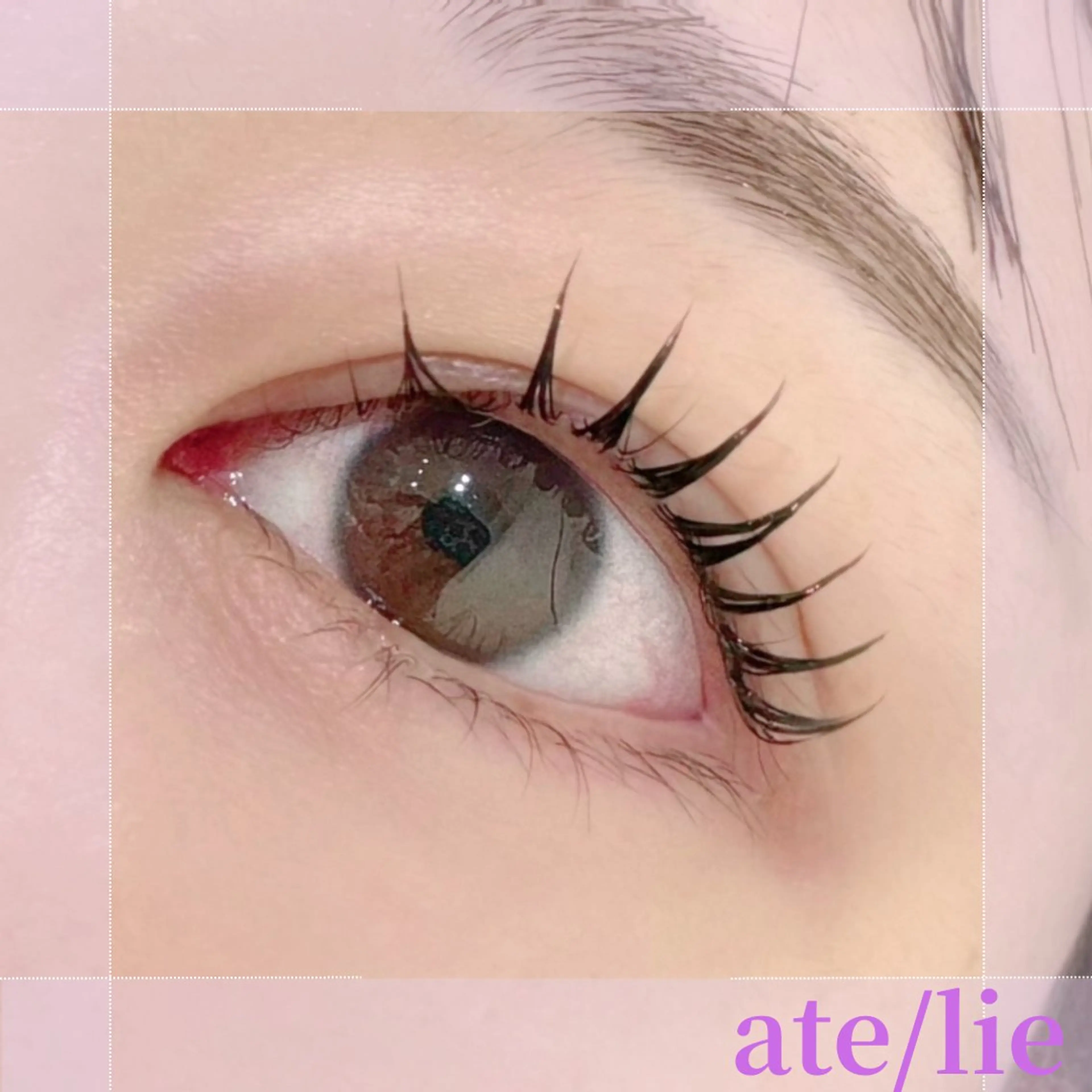 マツエク・マツパ 束感まつ毛 一重×まつ毛パーマ マツパ ate/lie アテリアのマツエク・マツパデザイン