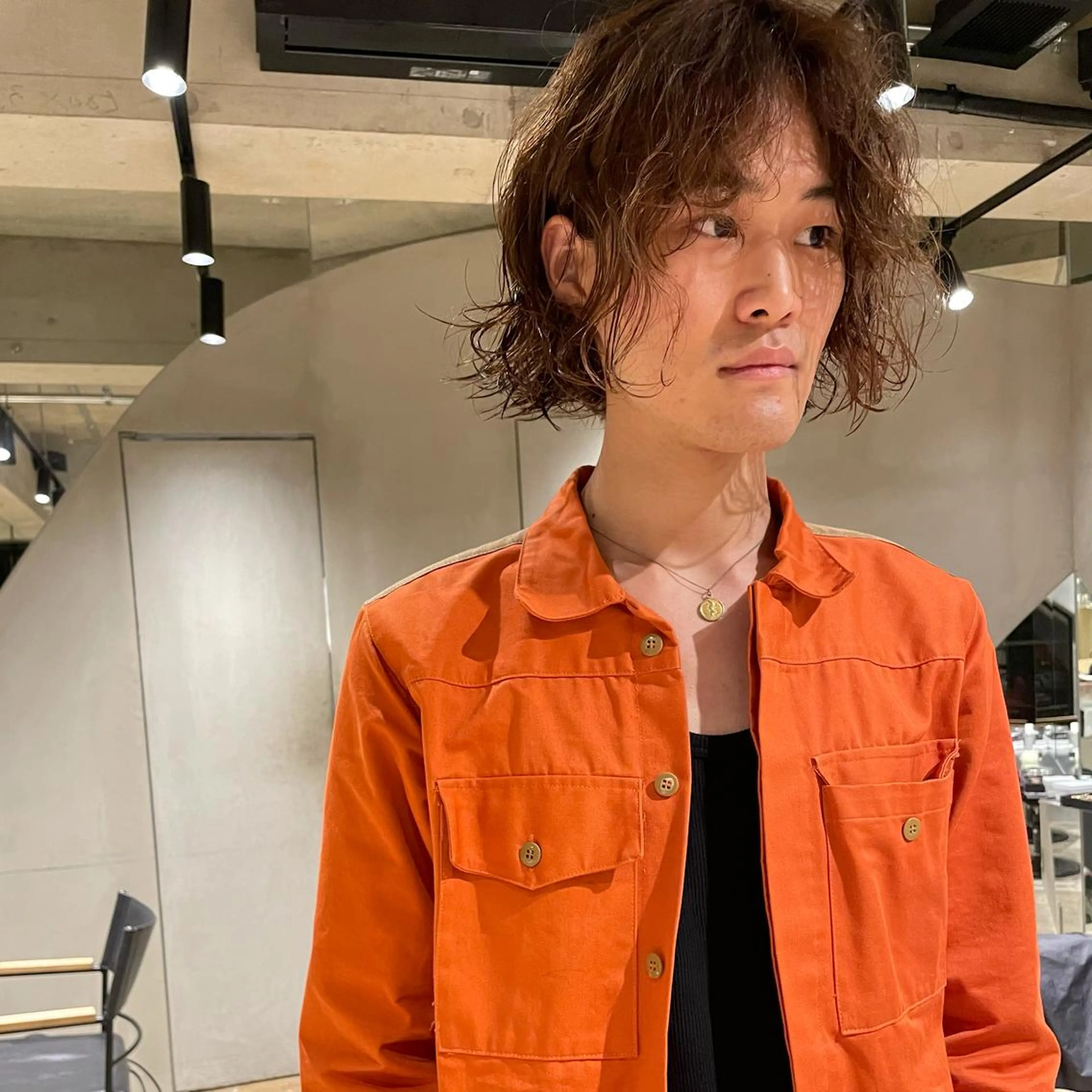 パーマ メンズ ショートボブ メンズブリーチ メンズデザインカット フェードカット メンズハイライト カット パーマ 🌈圧倒的デザイン パーマ　関和希のヘアスタイル