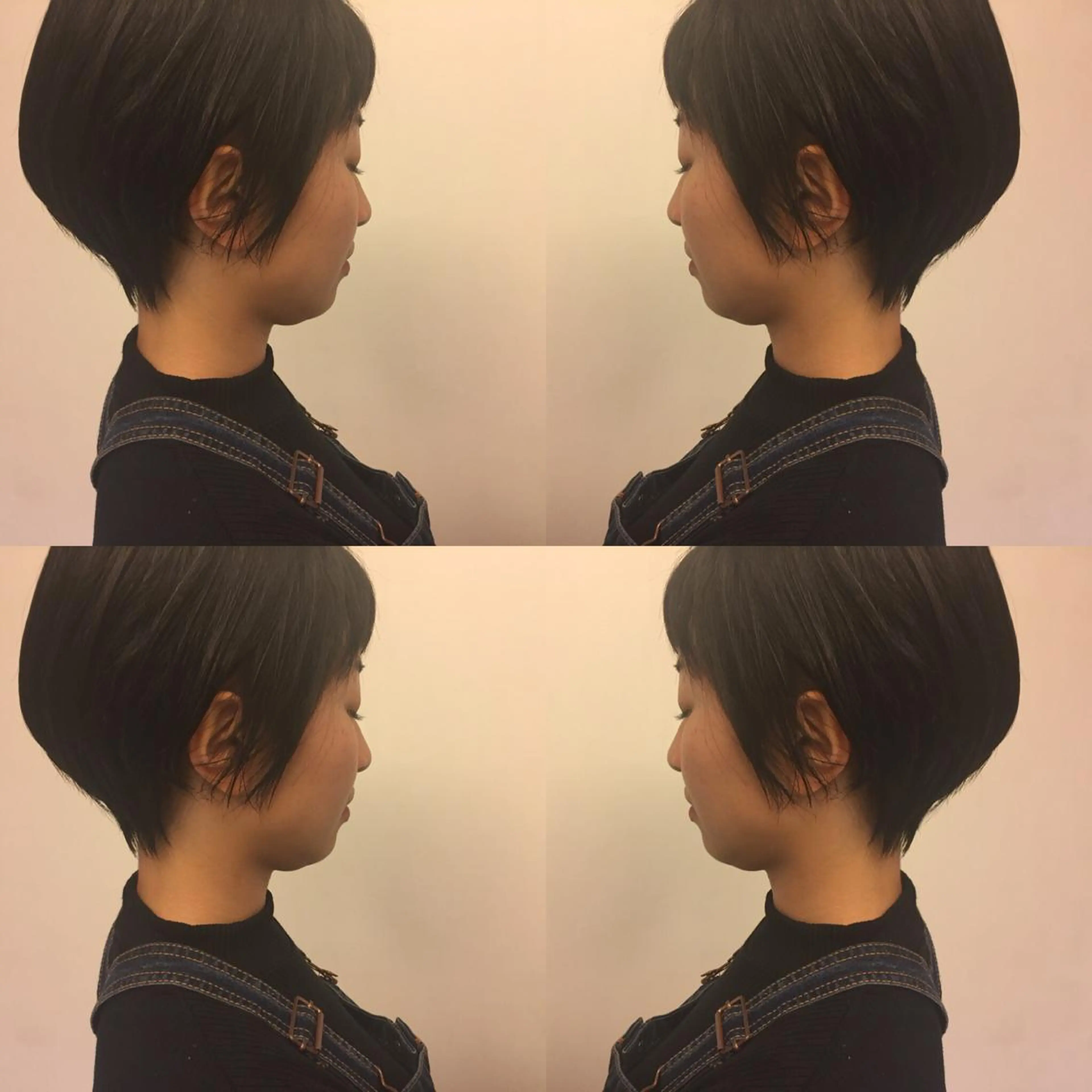 ショート カラー 小顔カット レイヤーパーマ、 メンズボブsiteのヘアスタイル