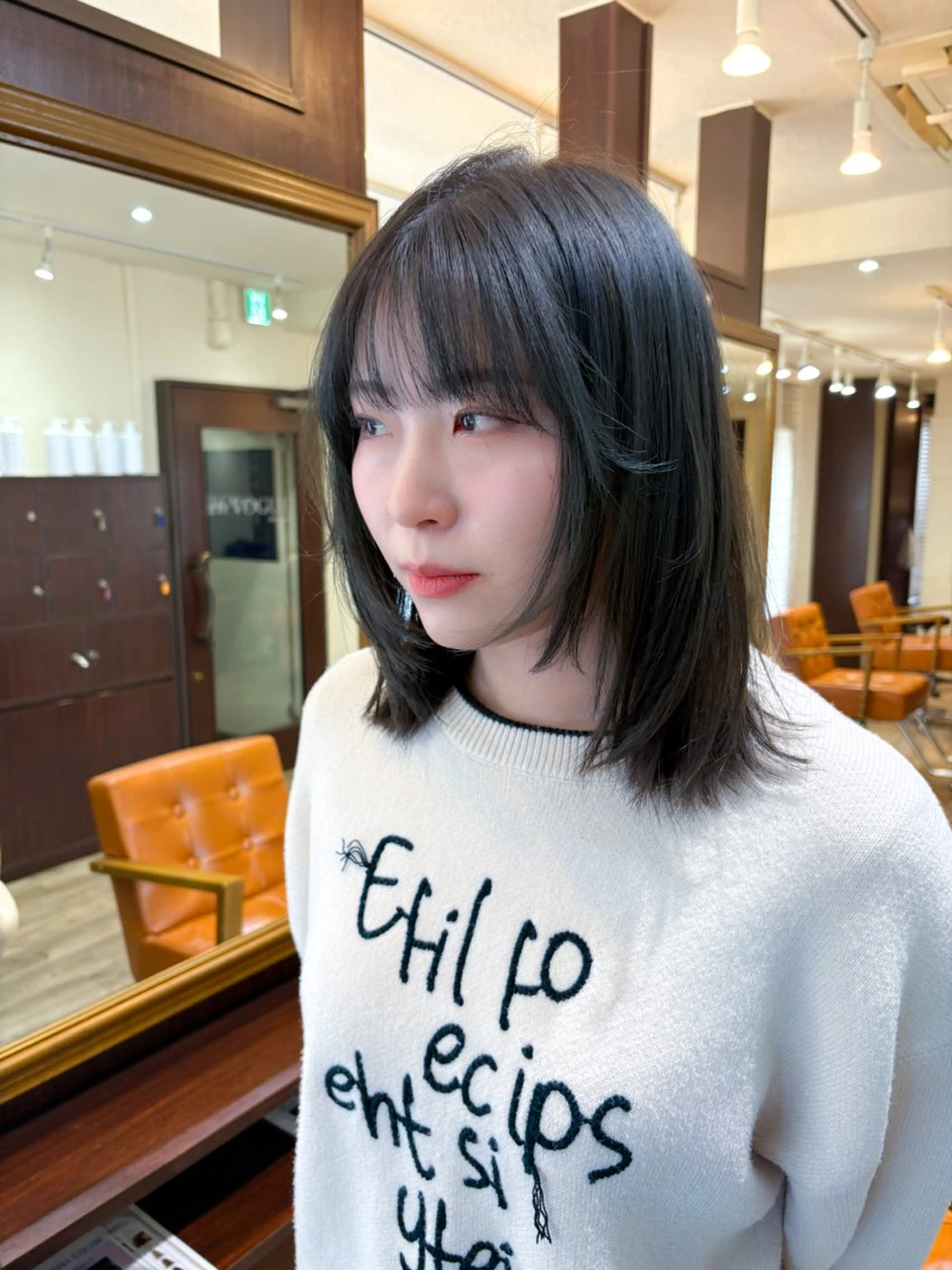 ミディアム カラー カット ヘアカラー トリートメント Miyamoto Yasuchikaのヘアスタイル