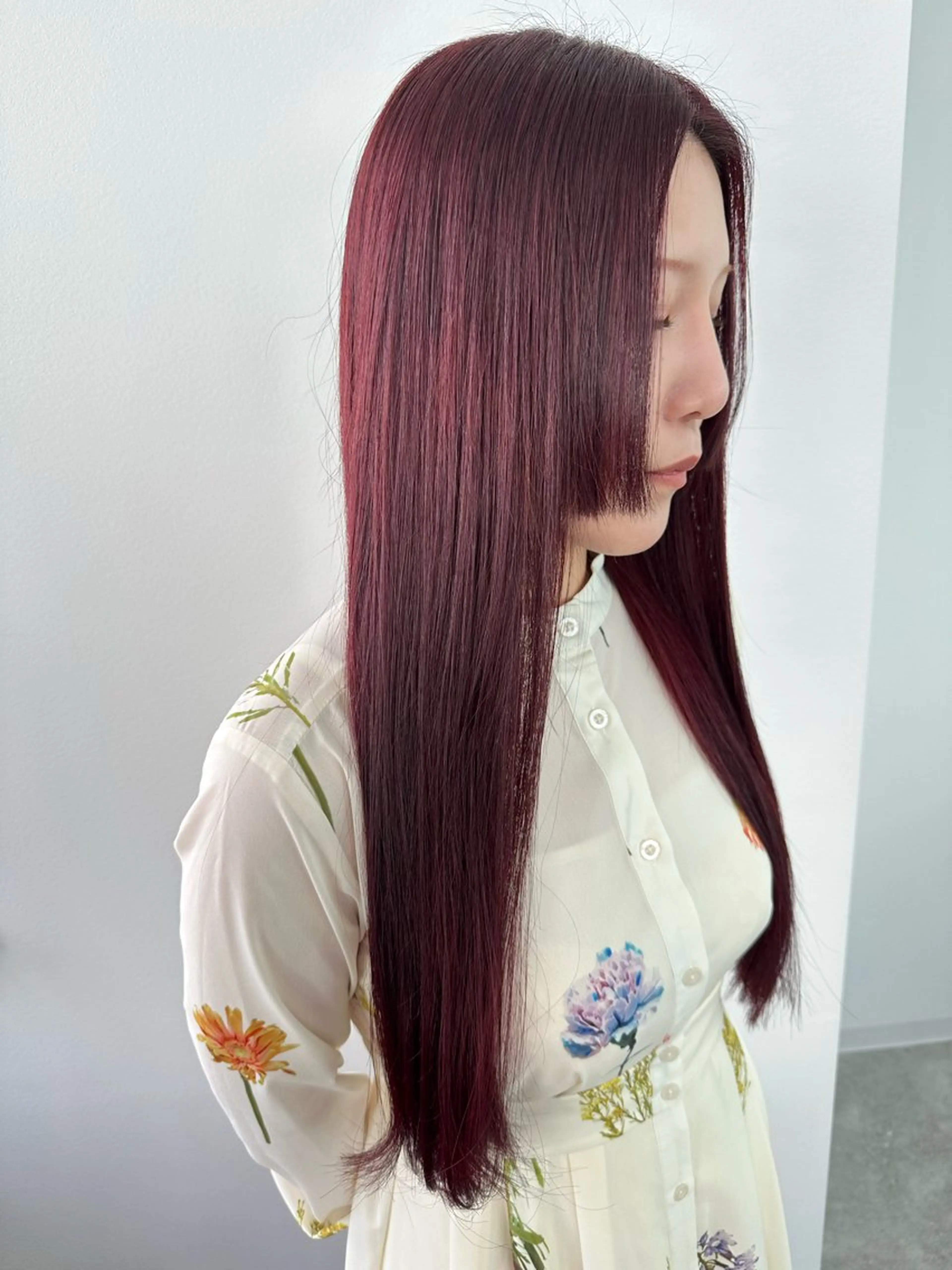 ロング カラー カット ヘアカラー 🍒ワイン系 ウルフカット🍒拓未のヘアスタイル