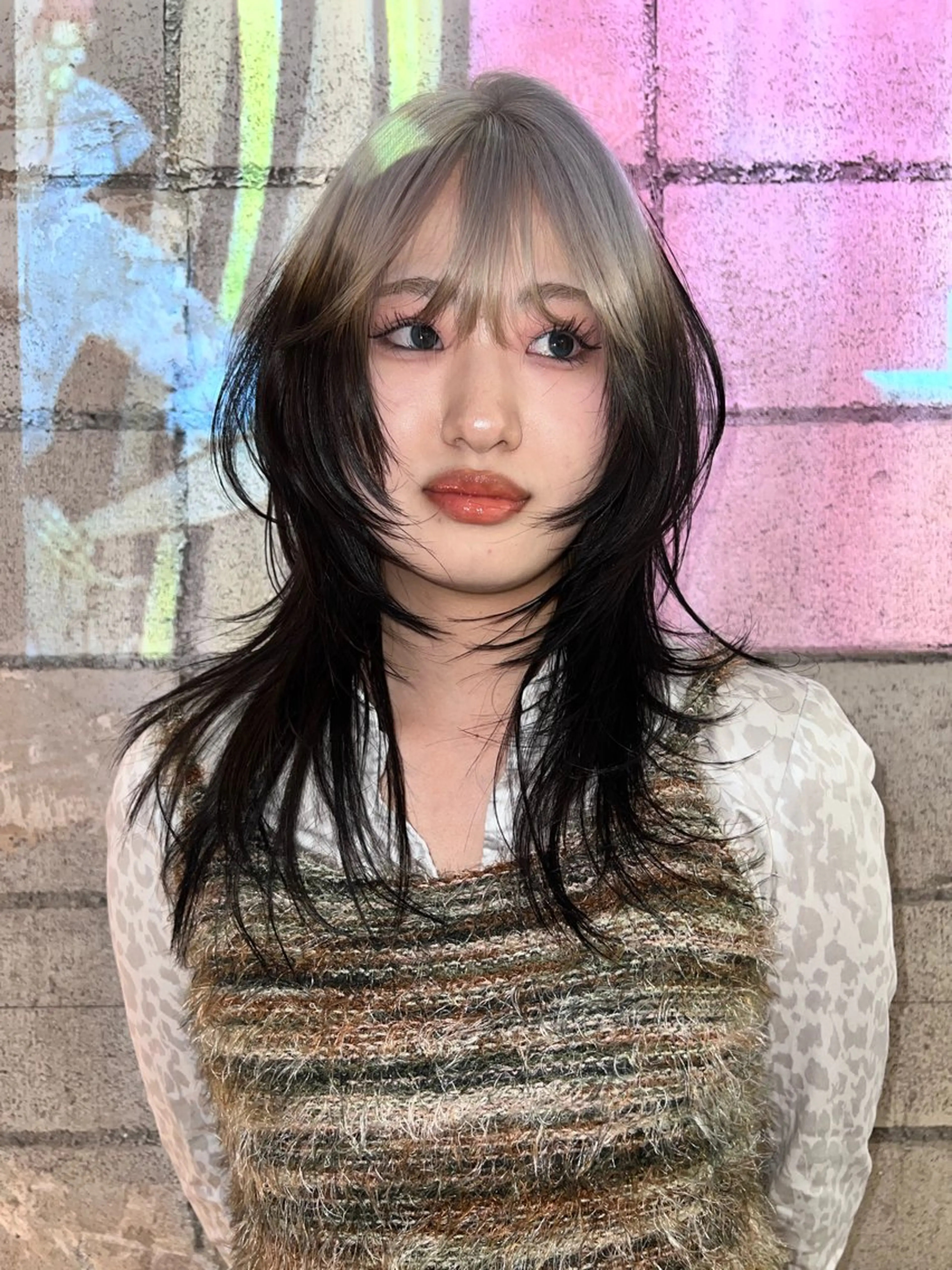 ロング カラー カット ヘアカラー haco＋所属・圧倒的デザイン力 店長🎨RENAのヘアスタイル