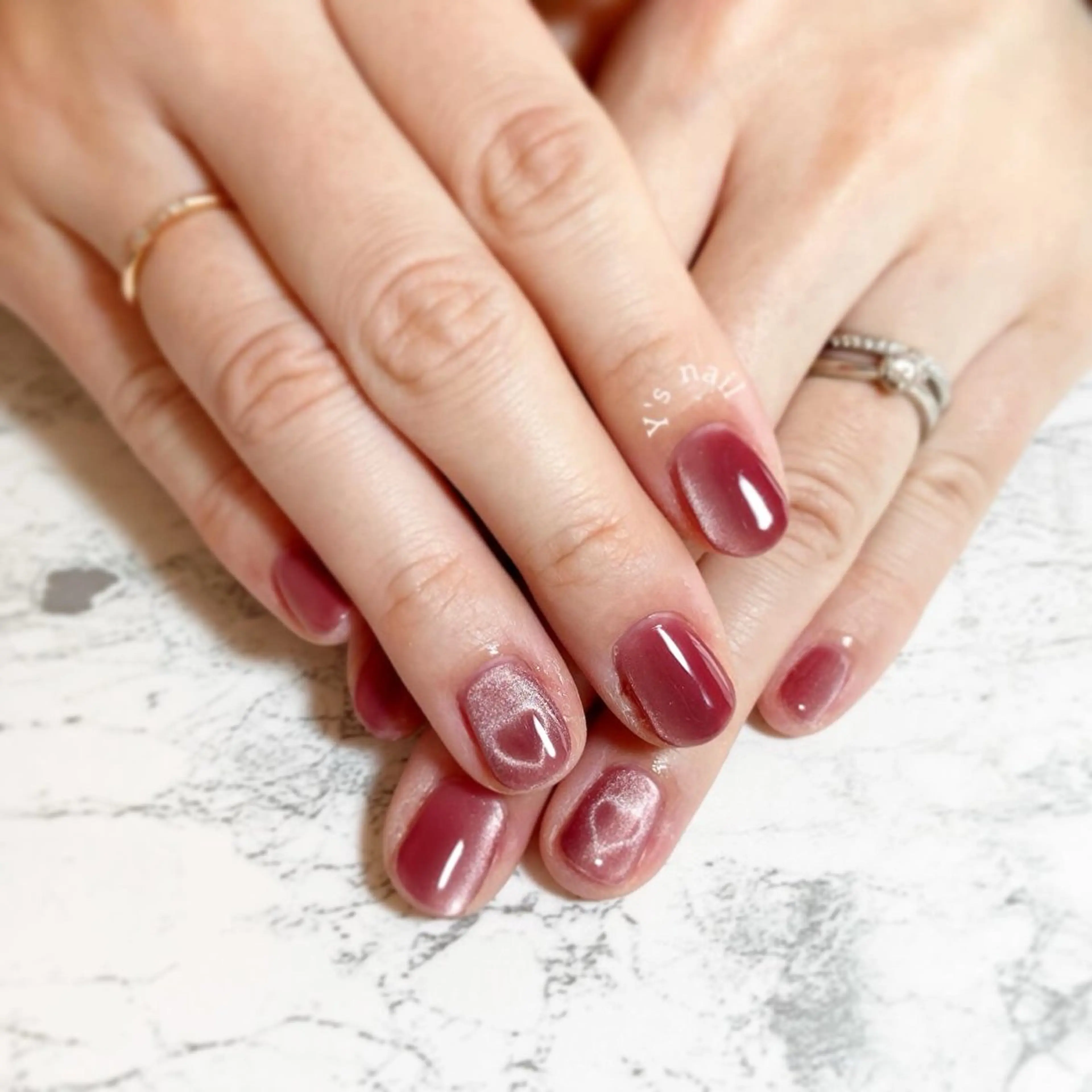 ネイル ハート ハンドネイル 手書きが得意🖌️ Y’s  nailのネイルデザイン