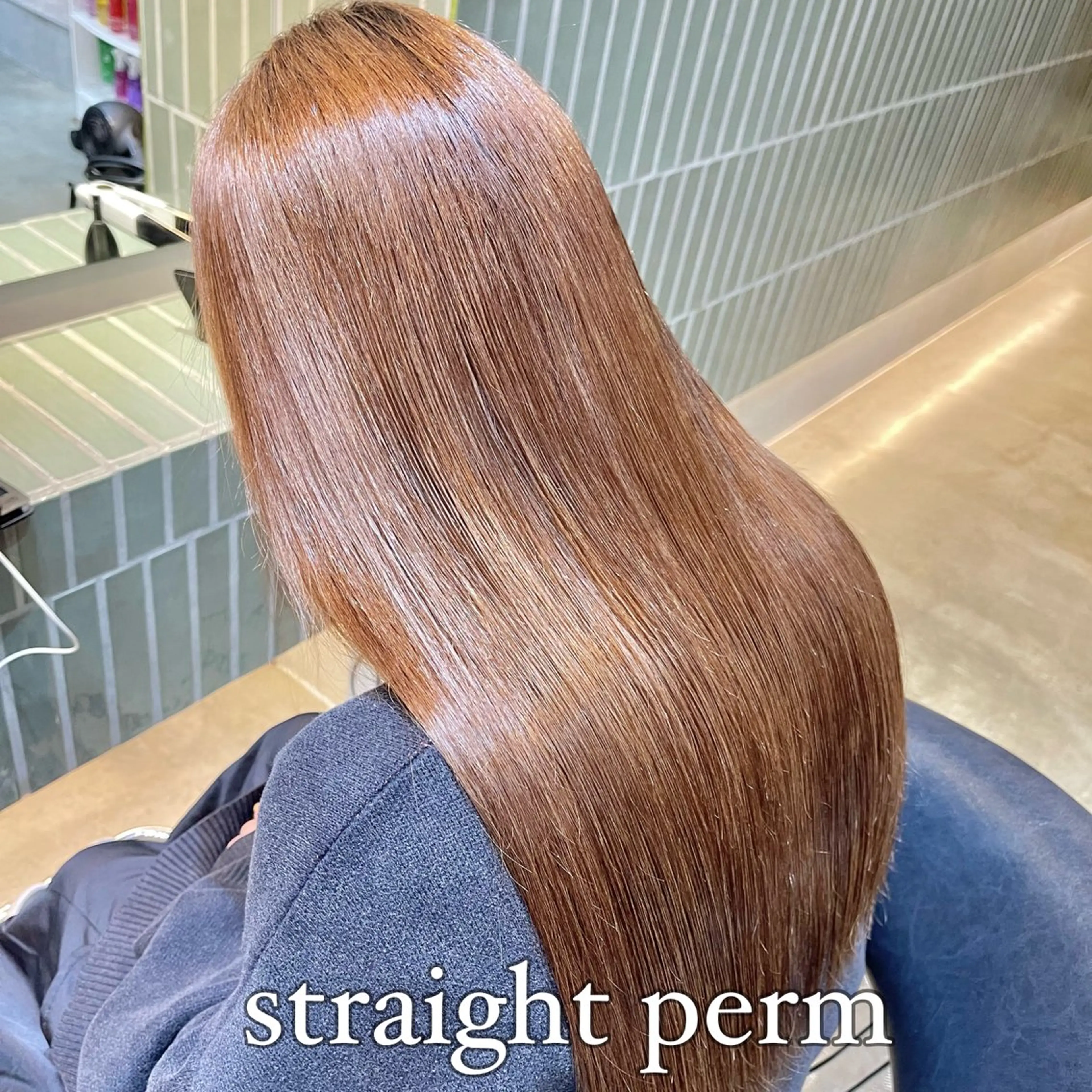 ロング パーマ カット 縮毛矯正 トリートメント ✨縮毛矯正　韓国ヘア レイヤー✨大濱快斗のヘアスタイル