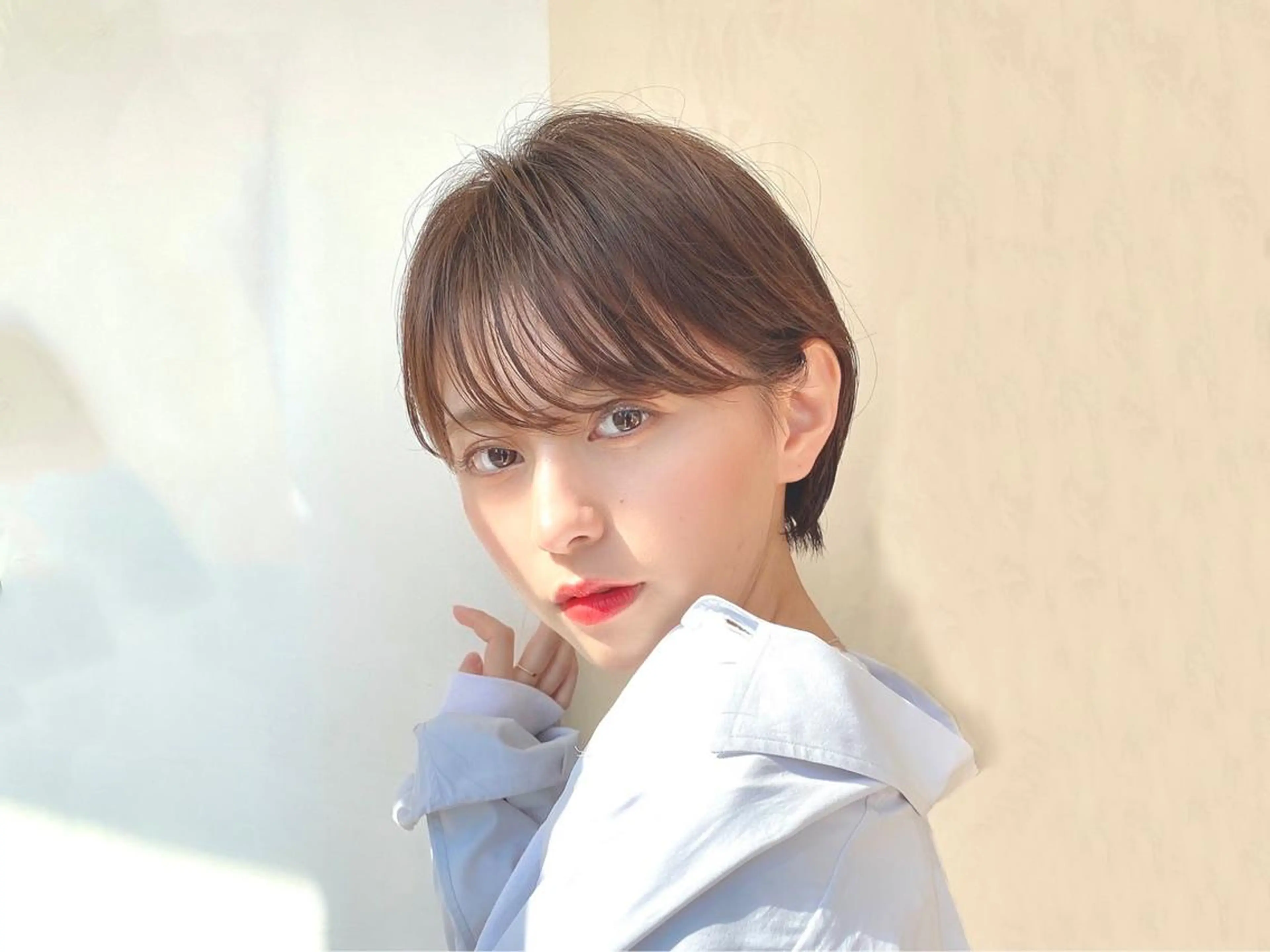 ショート カラー 山下夕月 ショート🫧ボブのヘアスタイル