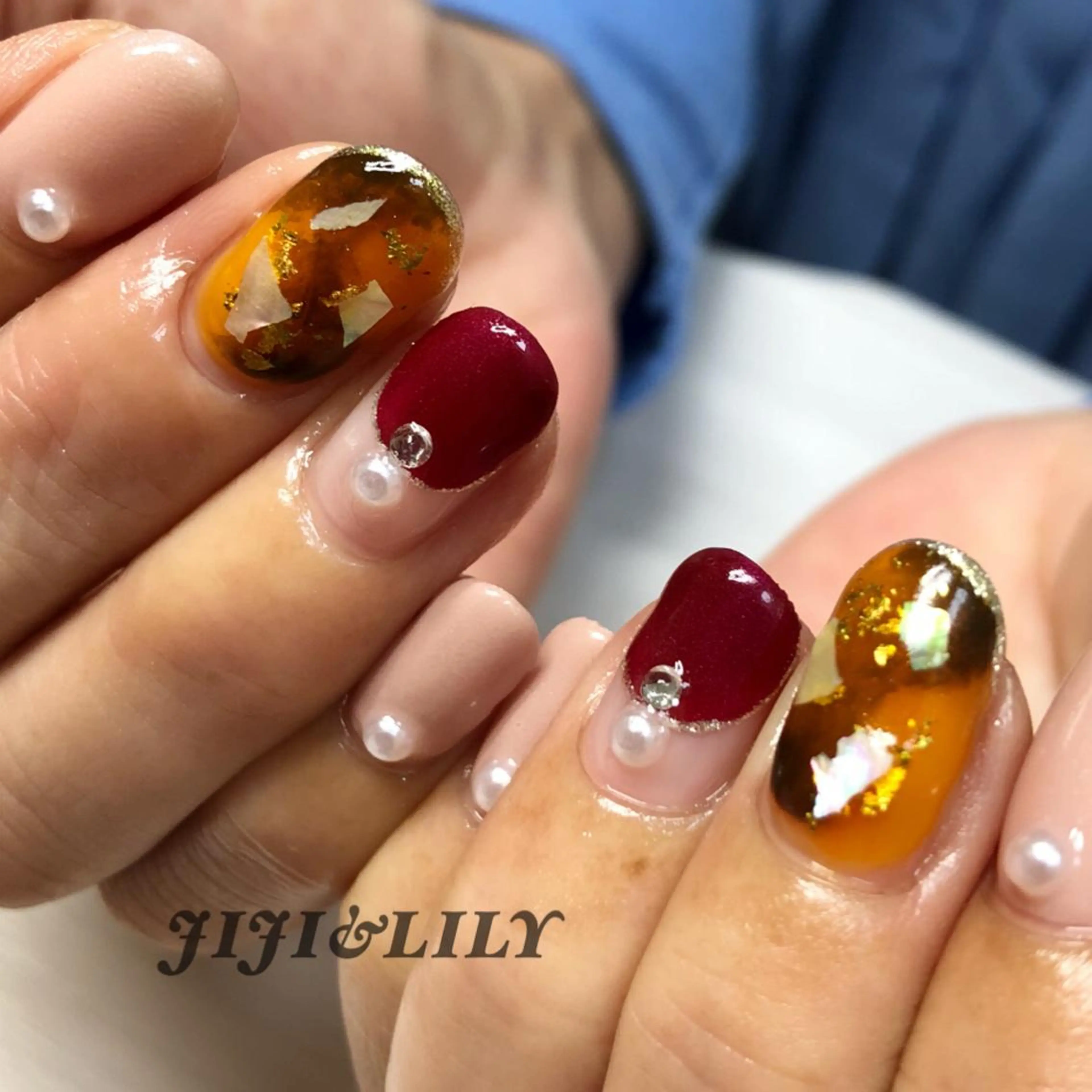 ネイル べっ甲ネイル 豊田 圭子のネイルデザイン