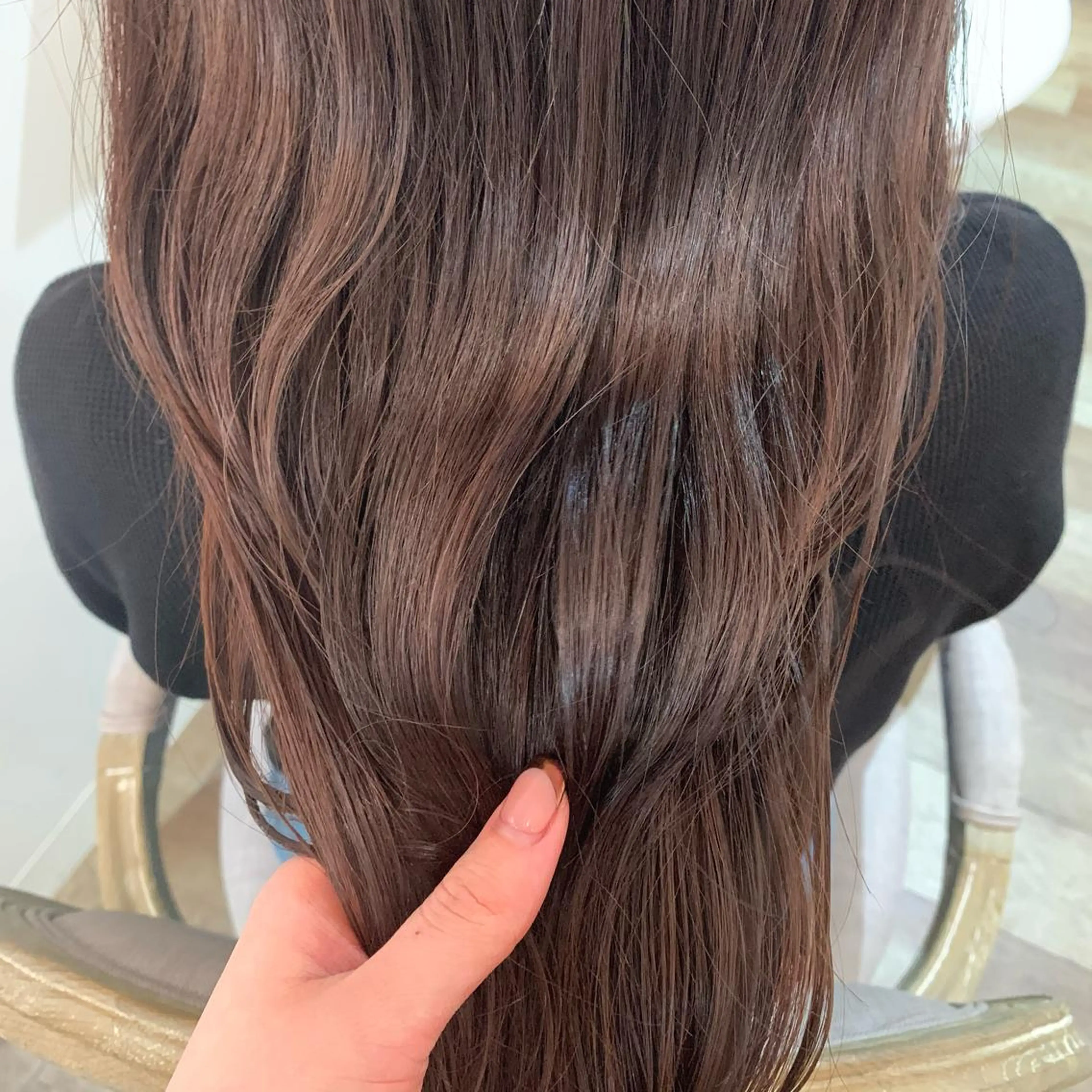 ロング カラー ブリーチ ブリーチなしカラー ピンクカラー ヘアカラー トリートメント ヘッドスパ 田中 優衣のヘアスタイル