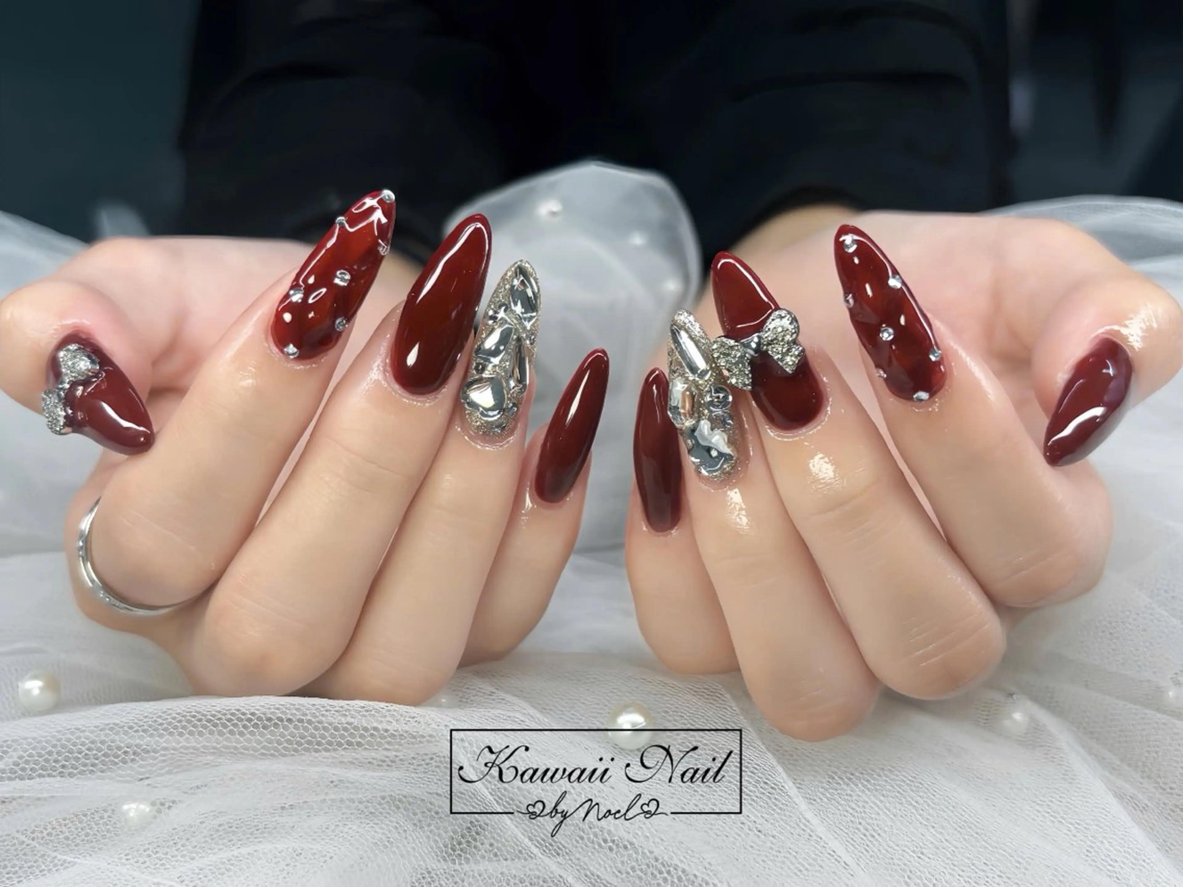 ネイル チークネイル フットネイル グラデーション 韓国ネイル 持ち込み ハンドネイル Kawaii Nail Salon所属・YURI NAIL NARITAのネイルデザイン