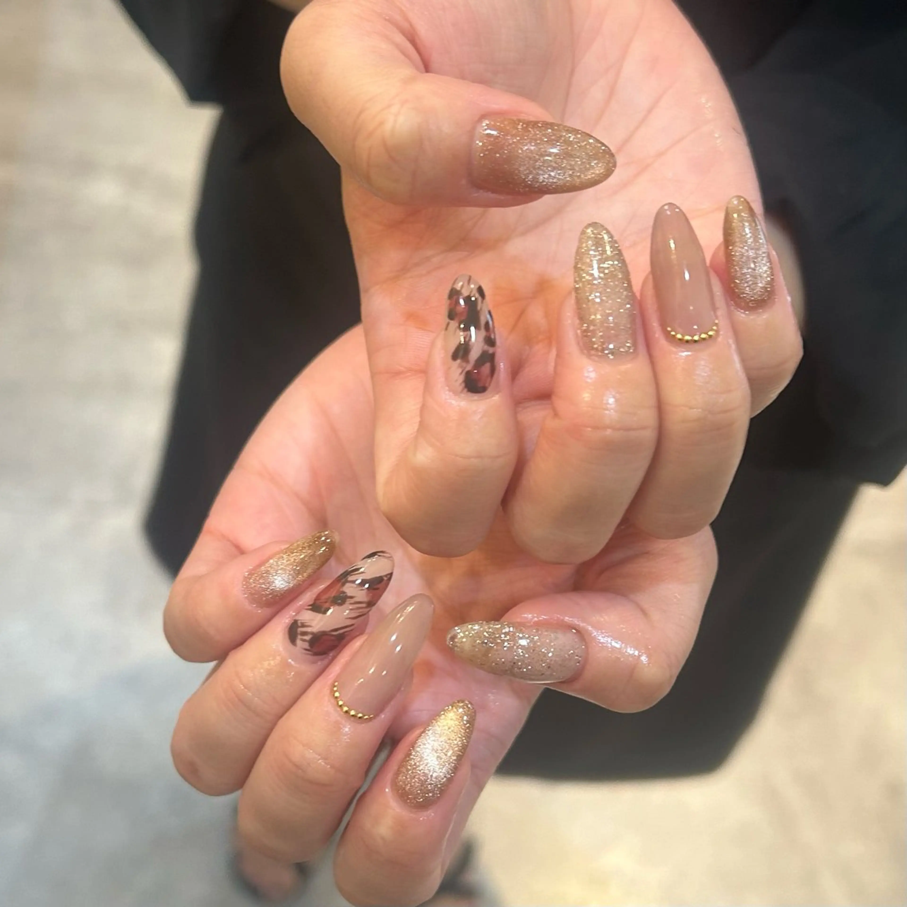 ネイル おそろいネイル m.slash bonheur所属・遠藤 未樹のネイルデザイン