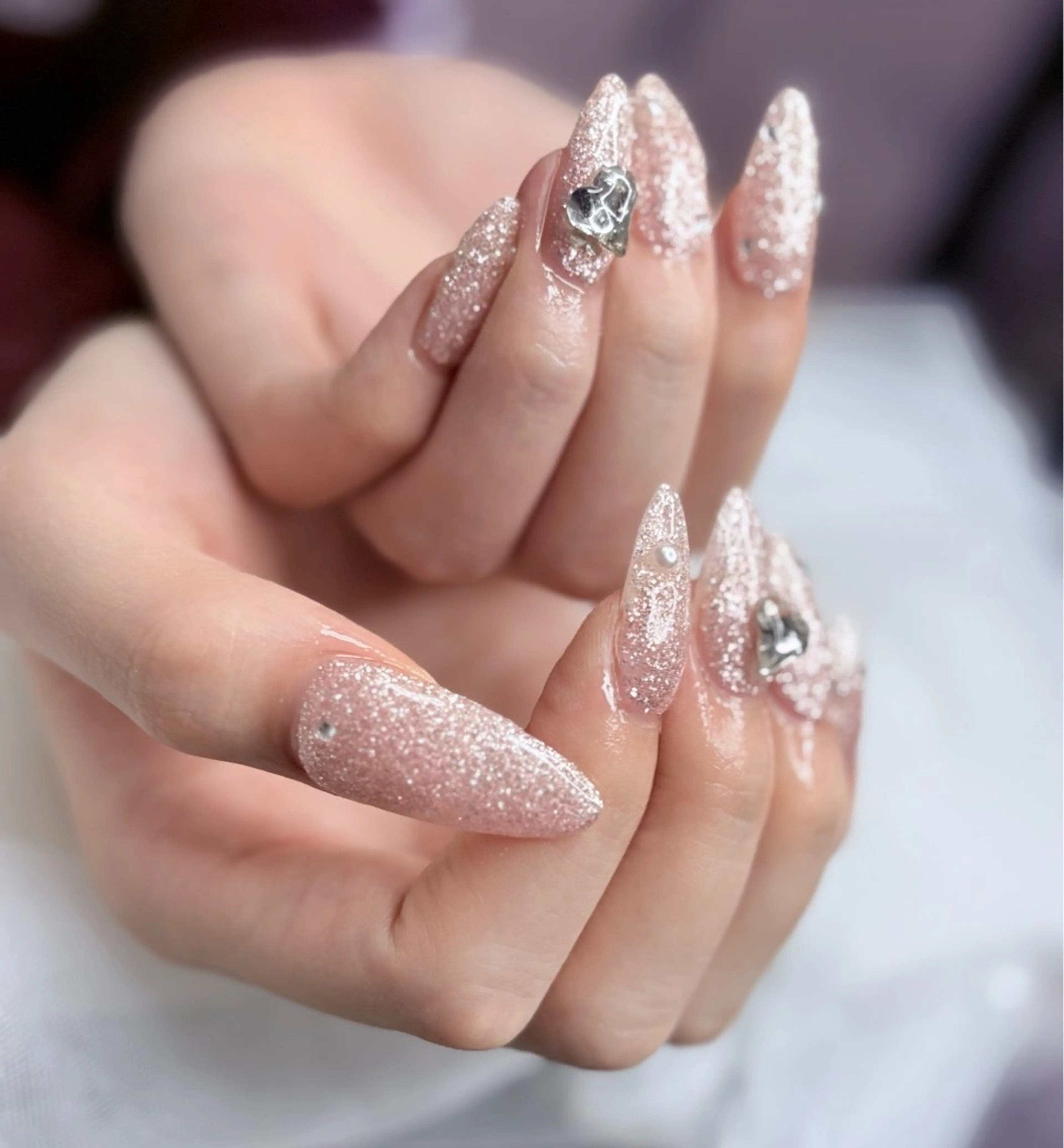 【新規限定🫧】ワンホンちゅるんネイル＋パーツ2本付き💎✨の写真