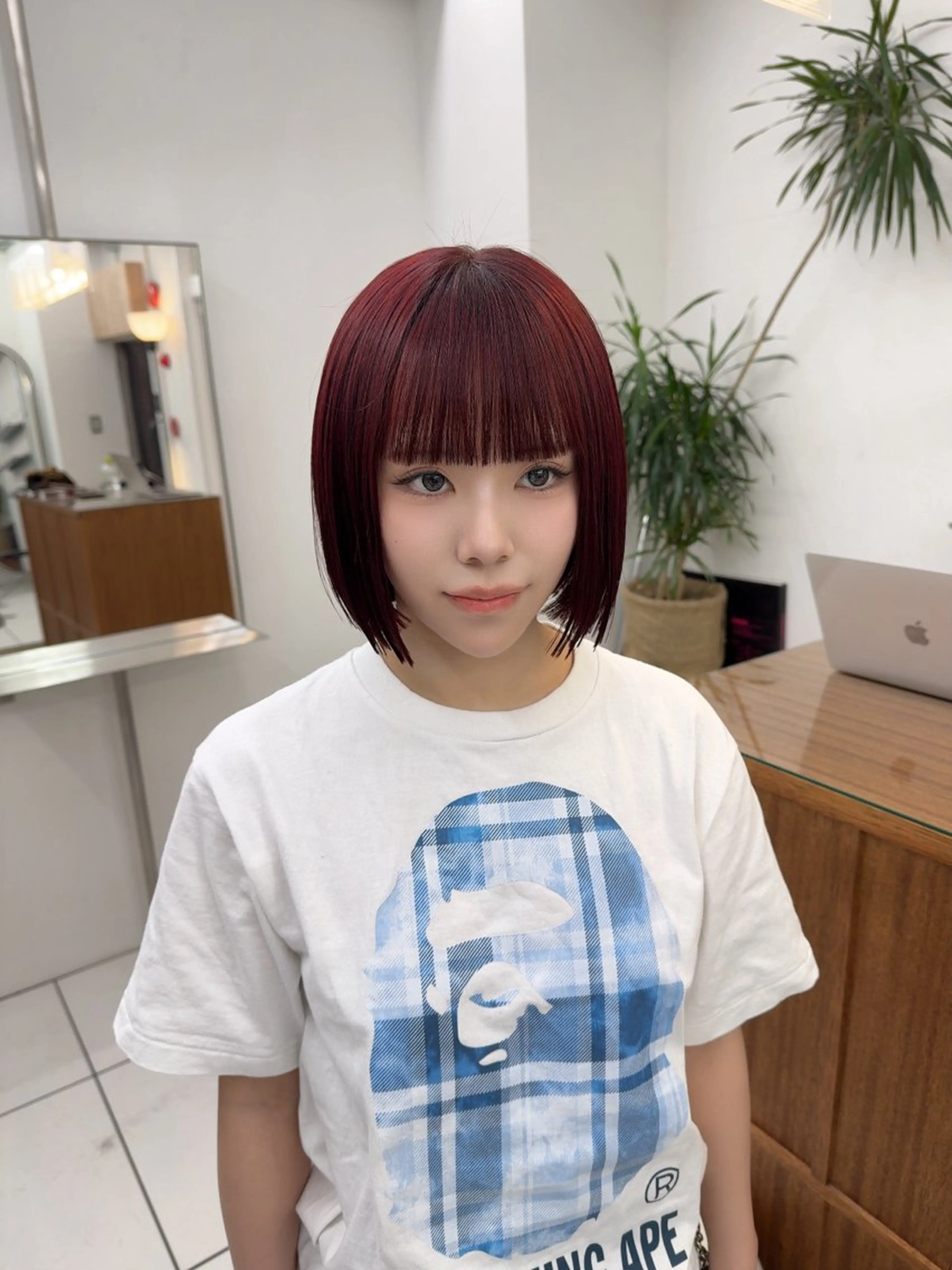 ショート カラー 縮毛矯正 issue所属・issue amane(アマネ)のヘアスタイル