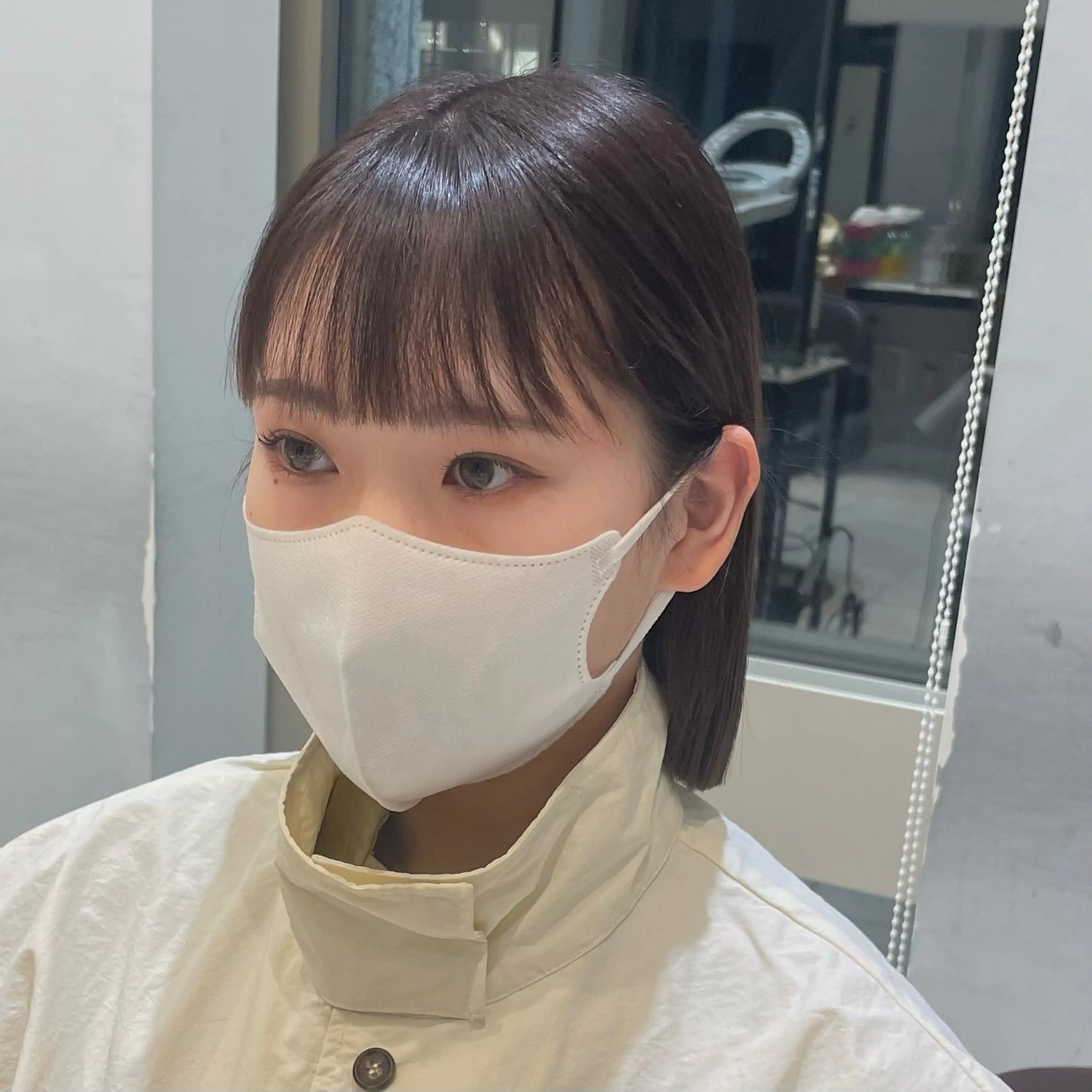 ショート 切りっぱなしボブ ボブ カット ヘアカラー トリートメント 🩶赤み消しカラー 🐈‍⬛荻野美思🐾のヘアスタイル