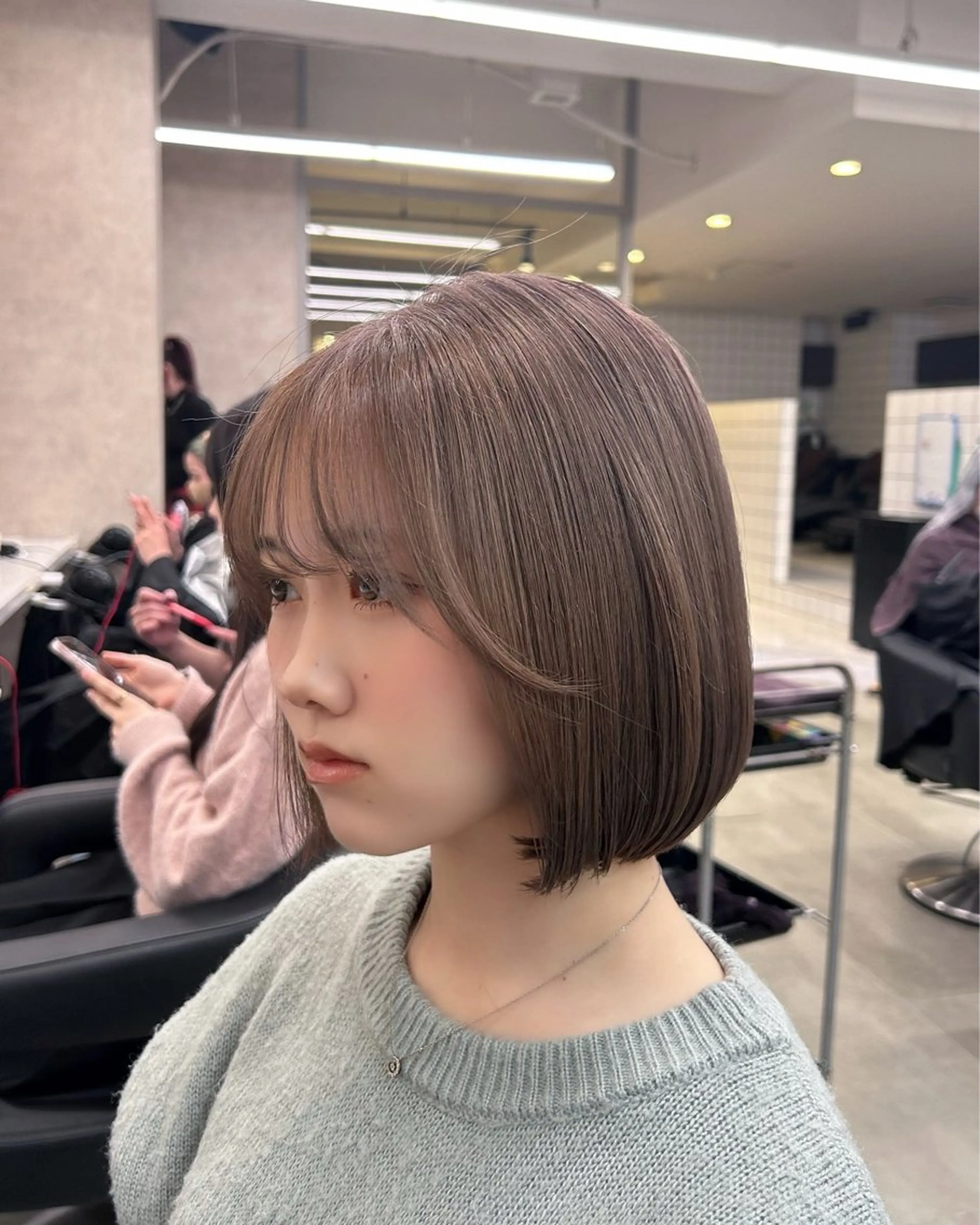 ロング カラー ヘアアレンジ メンズ キッズ 🎀韓国風レイヤー/ ベージュ/ハイトーンのヘアスタイル