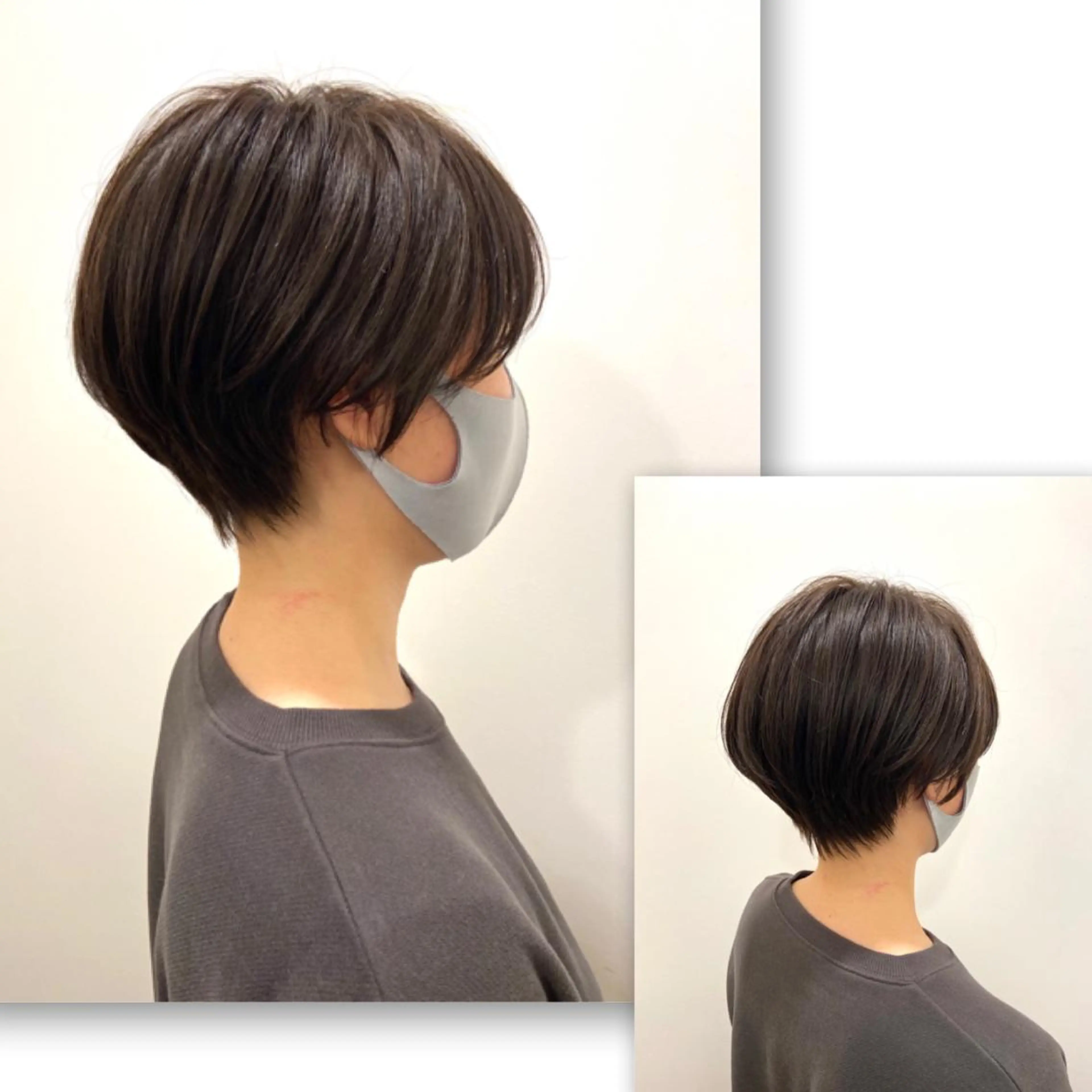 ショート カラー グレージュ ショートヘア アピール欄に重要な お知らせがありますのヘアスタイル