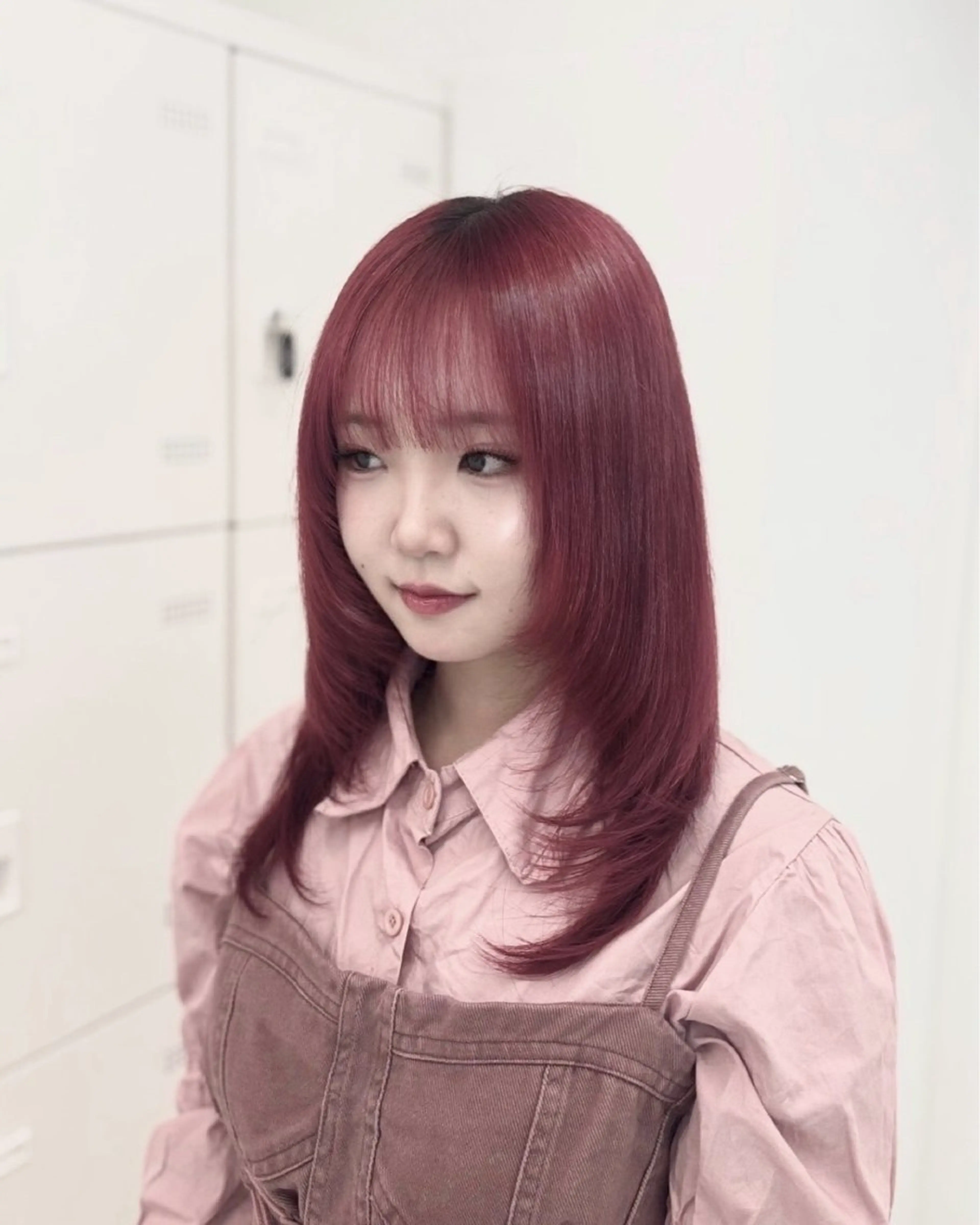 ミディアム カラー カット ヘアカラー トリートメント ヘッドスパ うる艶韓国ヘア 🤍りんのヘアスタイル