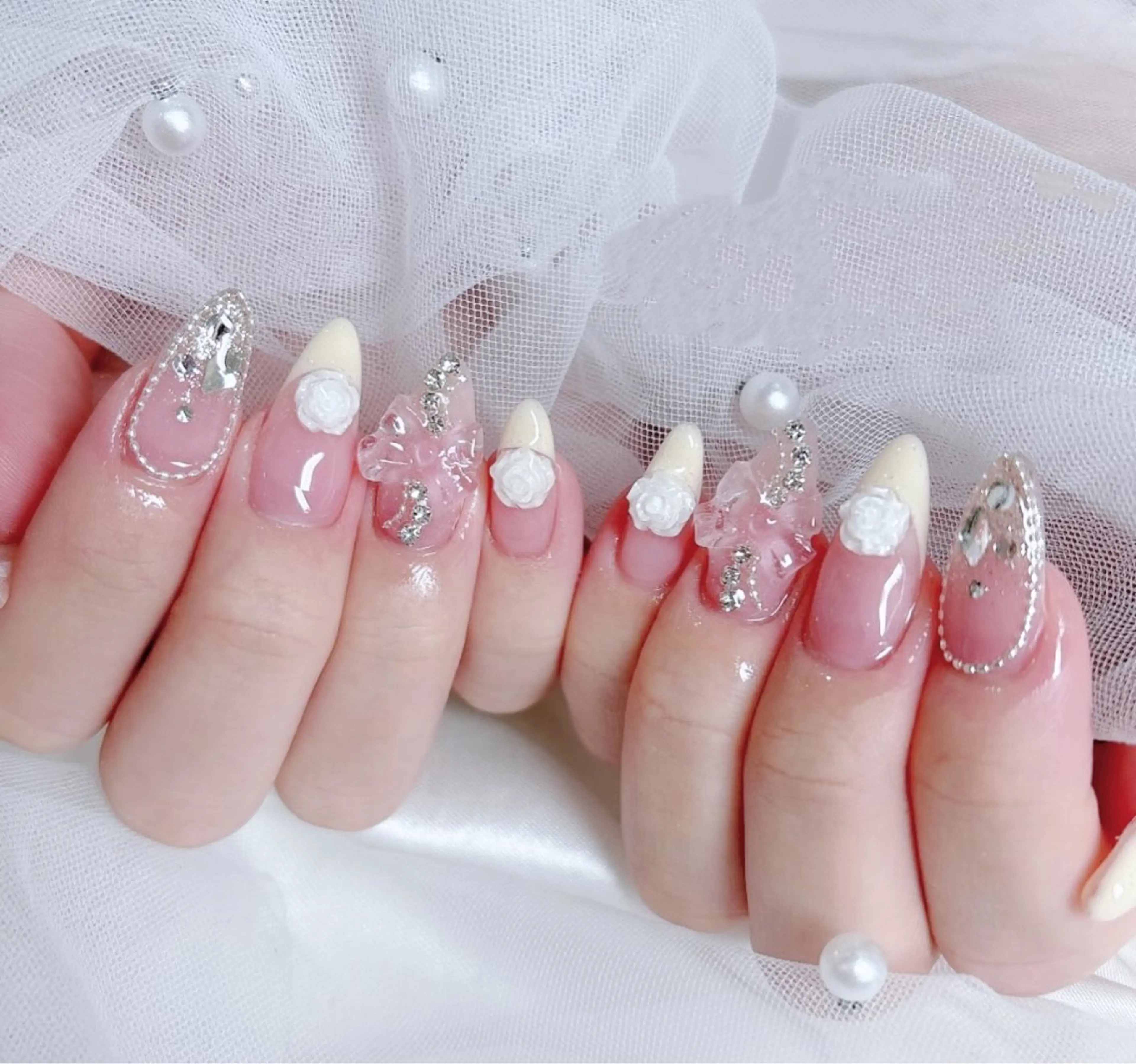 ネイル フットネイル ジェルネイル 韓国ネイル 持ち込み パラジェル ハンドネイル Mimo beau ty   salonのネイルデザイン