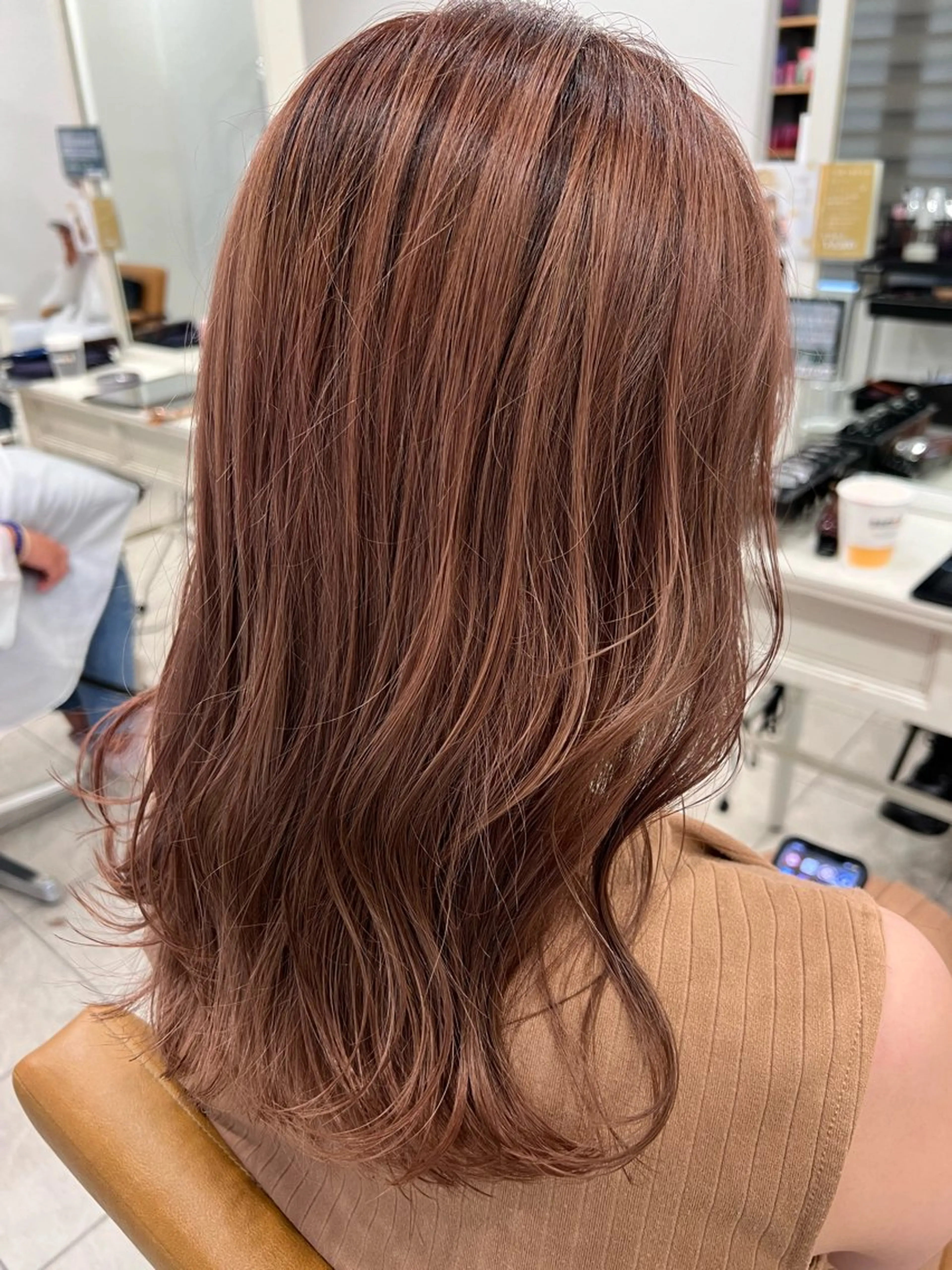 セミロング カラー カット ヘアカラー トリートメント ヘアカラー ソムリエ 認定者/山城慶伍のヘアスタイル