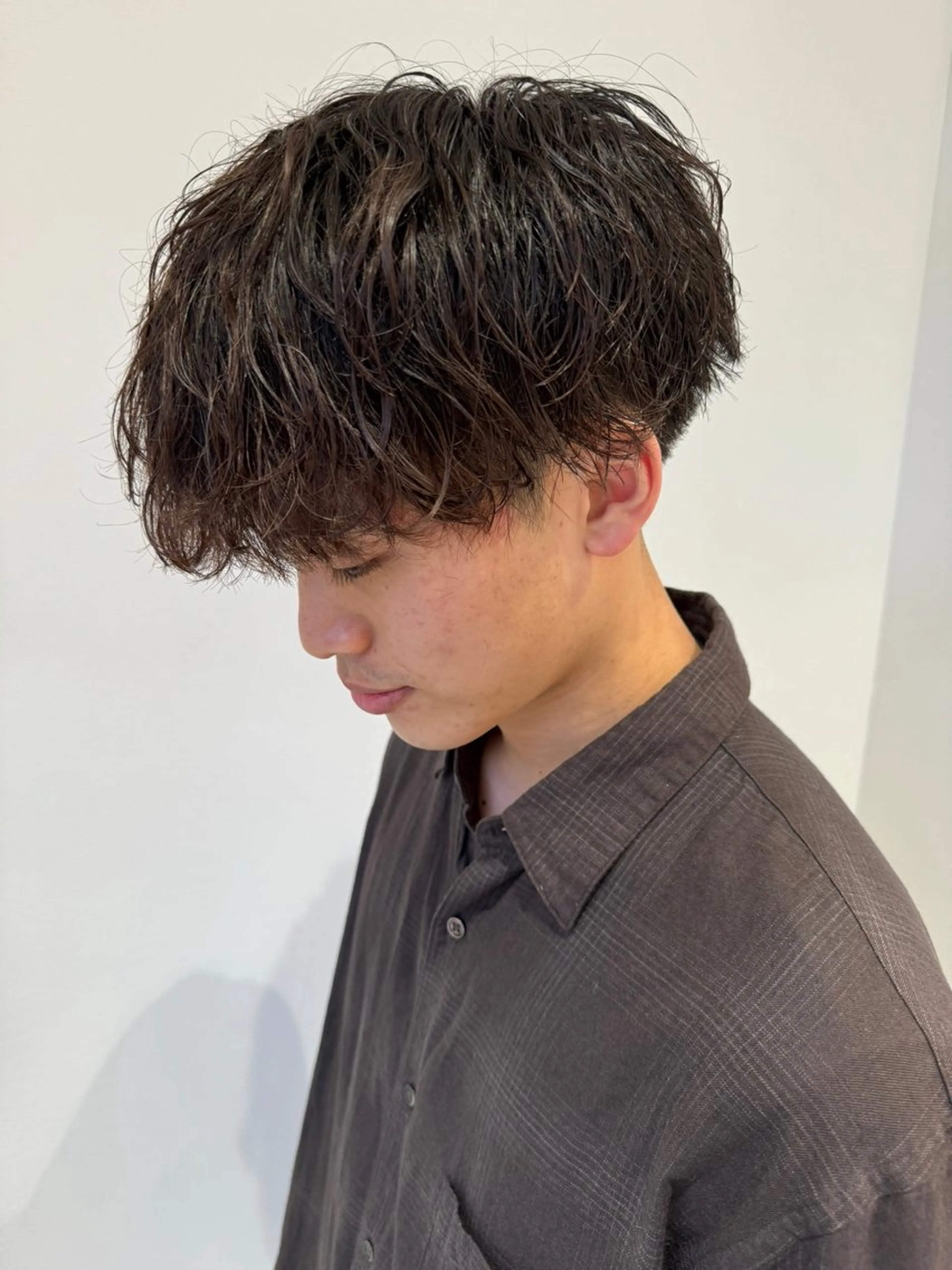 ショート パーマ メンズ マッシュ メンズパーマ 波巻きパーマ カット パーマ メンズパーマ特化/ KAORU/店長のヘアスタイル