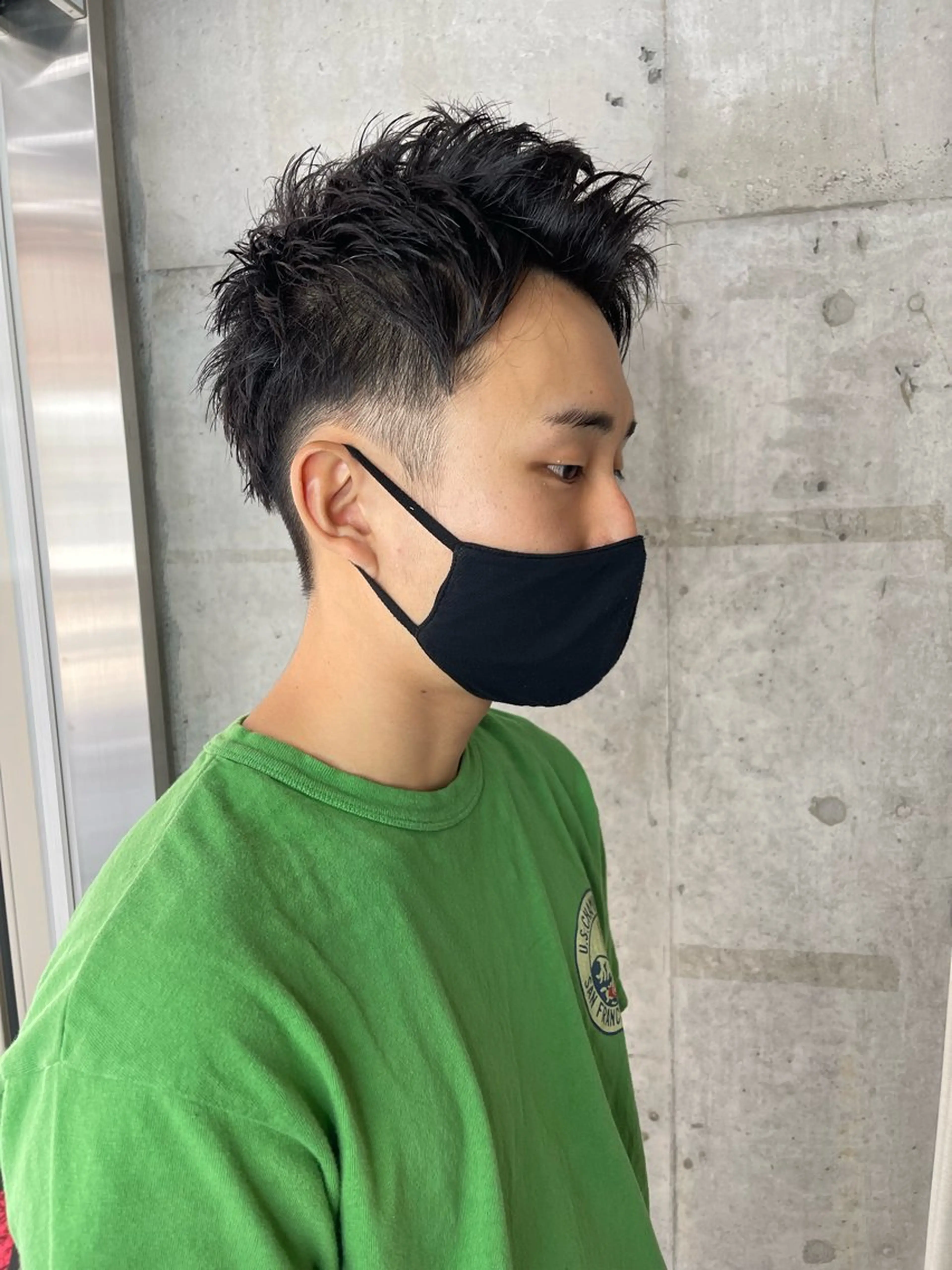 メンズ センターパート マッシュ メンズパーマ メンズツイストパーマ ツーブロック カット ヘアセット フリーランスシェアサロンルレイル所属・心斎橋/メンズ /ルレイル/地形真希のヘアスタイル