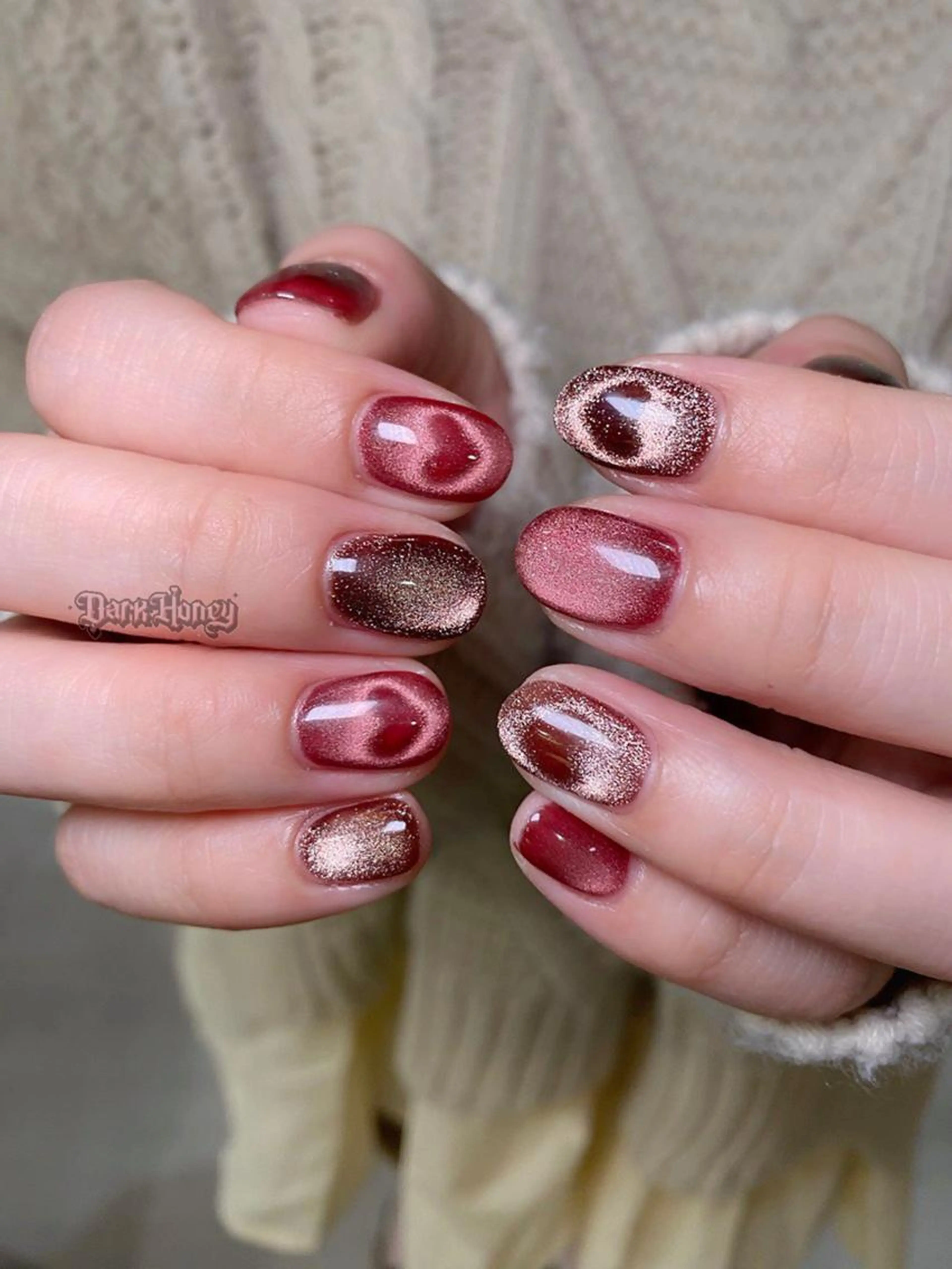 【minimo限定価格】自爪💅究極の美フォルムうる艶マグネットワンカラー💖ハートマグネット可能✨の写真