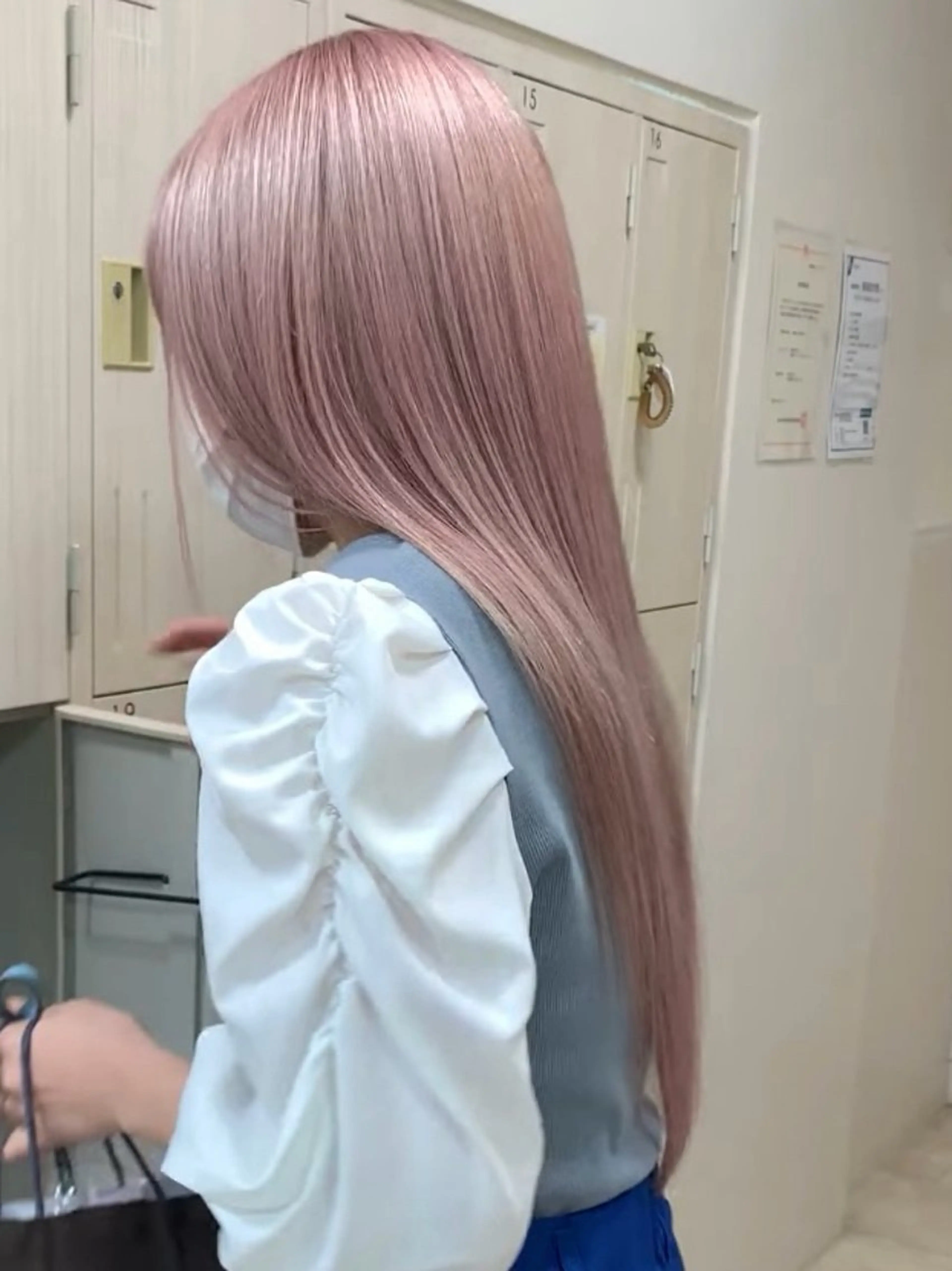 ロング カラー ピンクカラー ホワイトピンク ブリーチ✨/似合わせ カラー💖/Yuzuのヘアスタイル