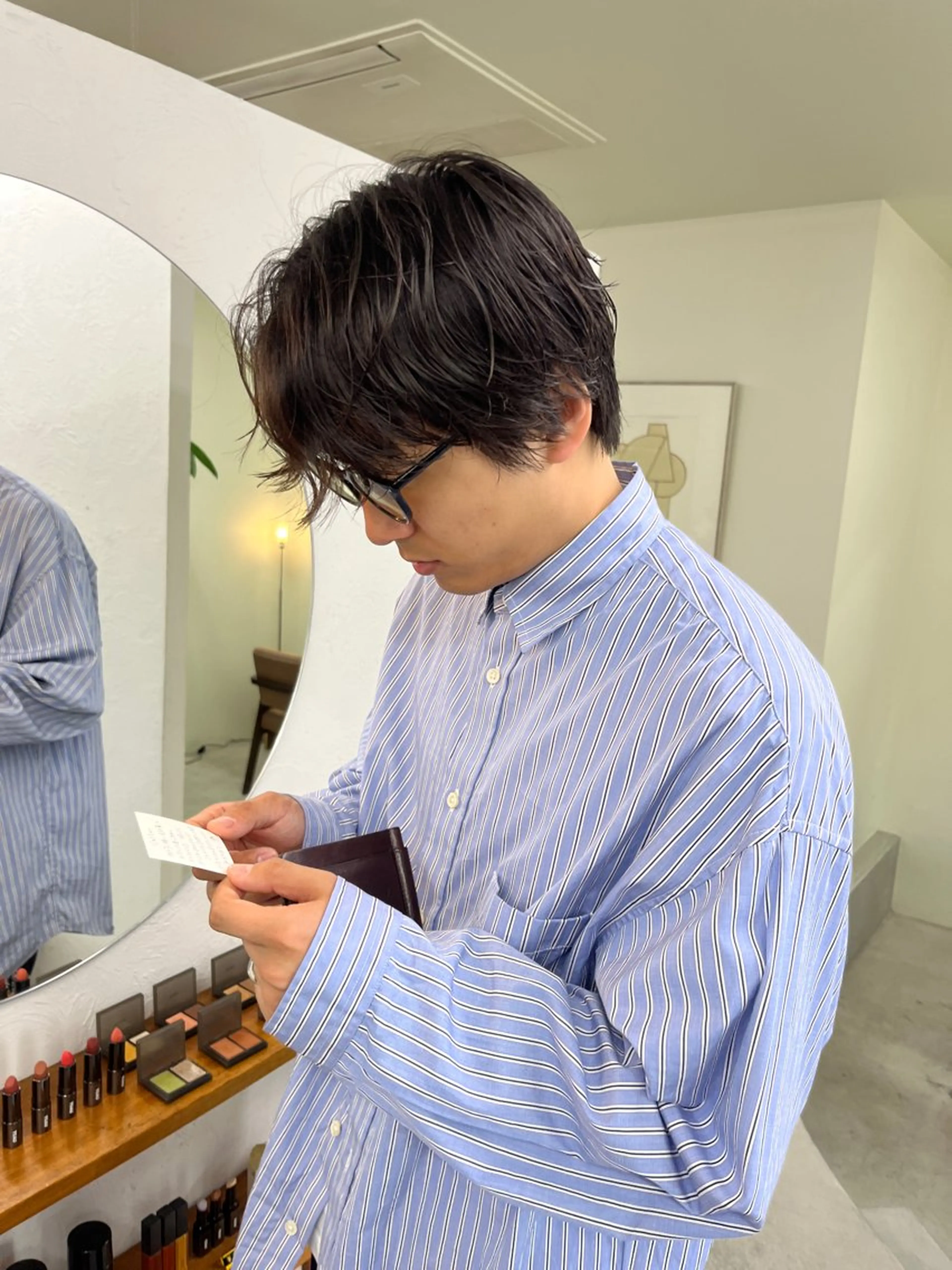 ショート パーマ メンズ メンズパーマ ショートヘア メンズハイトーン/栄 /イトウタケルのヘアスタイル