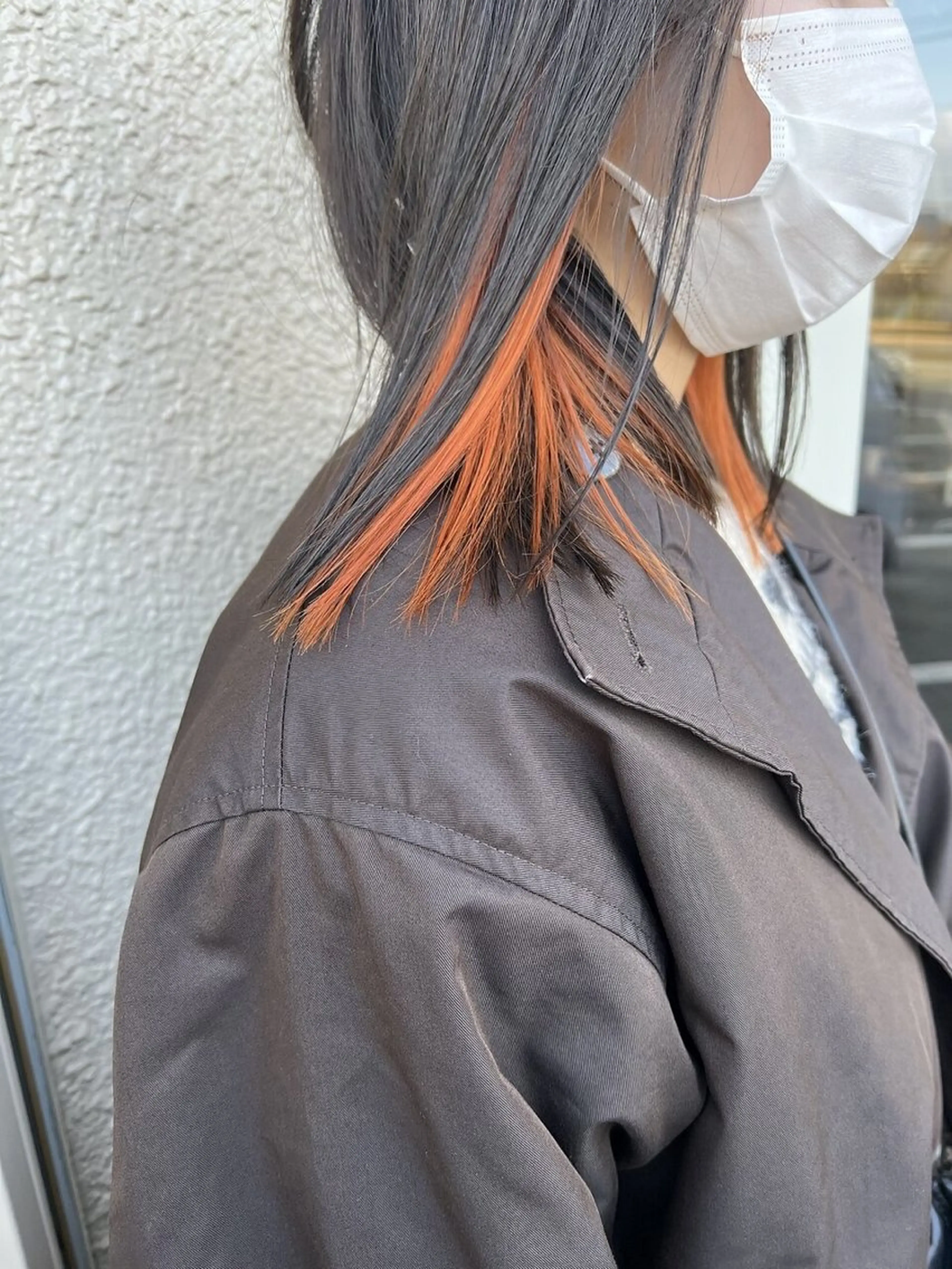 ミディアム ボブ 髪質改善 韓国風ヘア レイヤーカット 縮毛矯正 suii..hair designブリーチのヘアスタイル