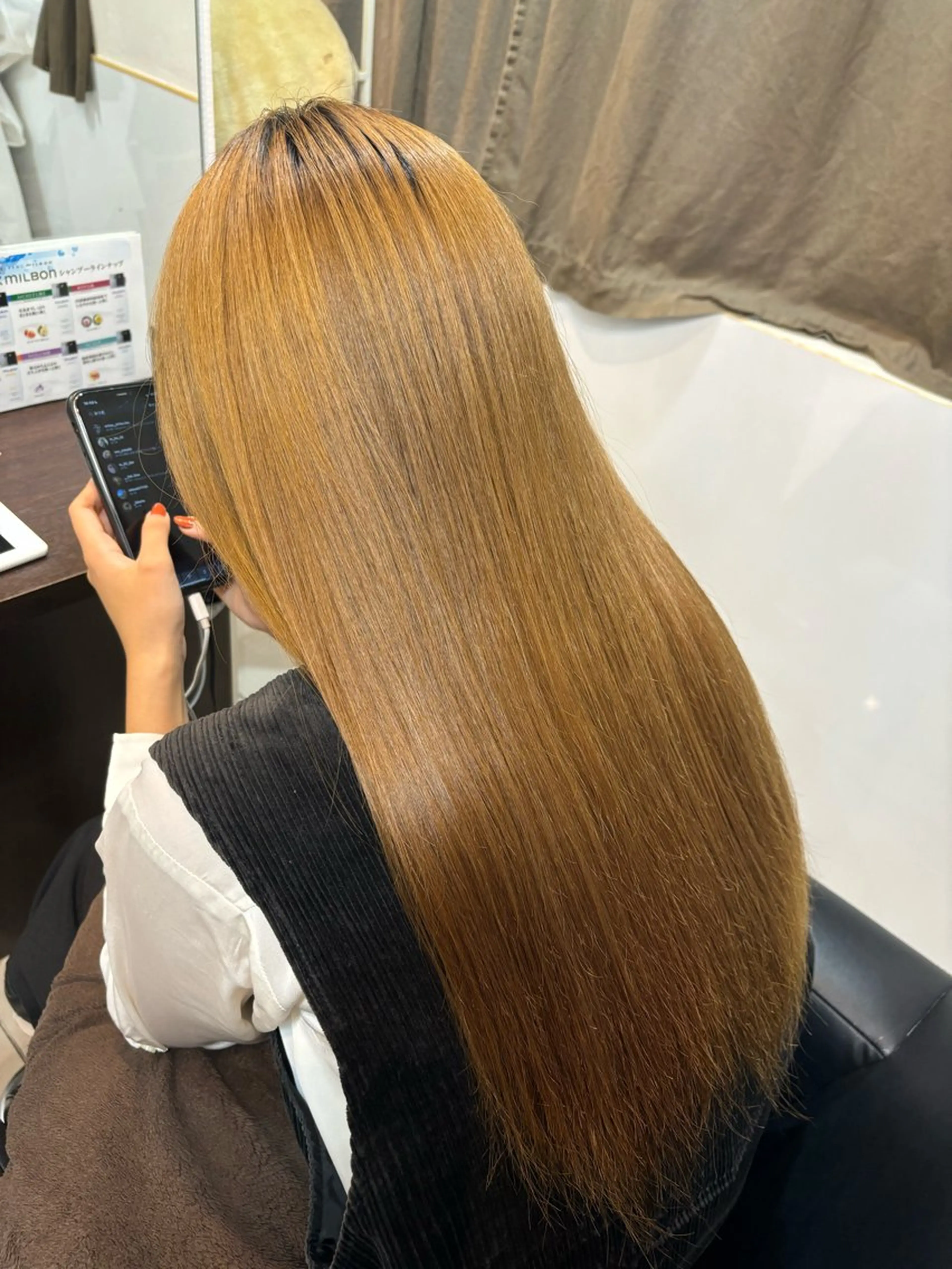 ロング パーマ 縮毛矯正 Riko 🎀🍪のヘアスタイル