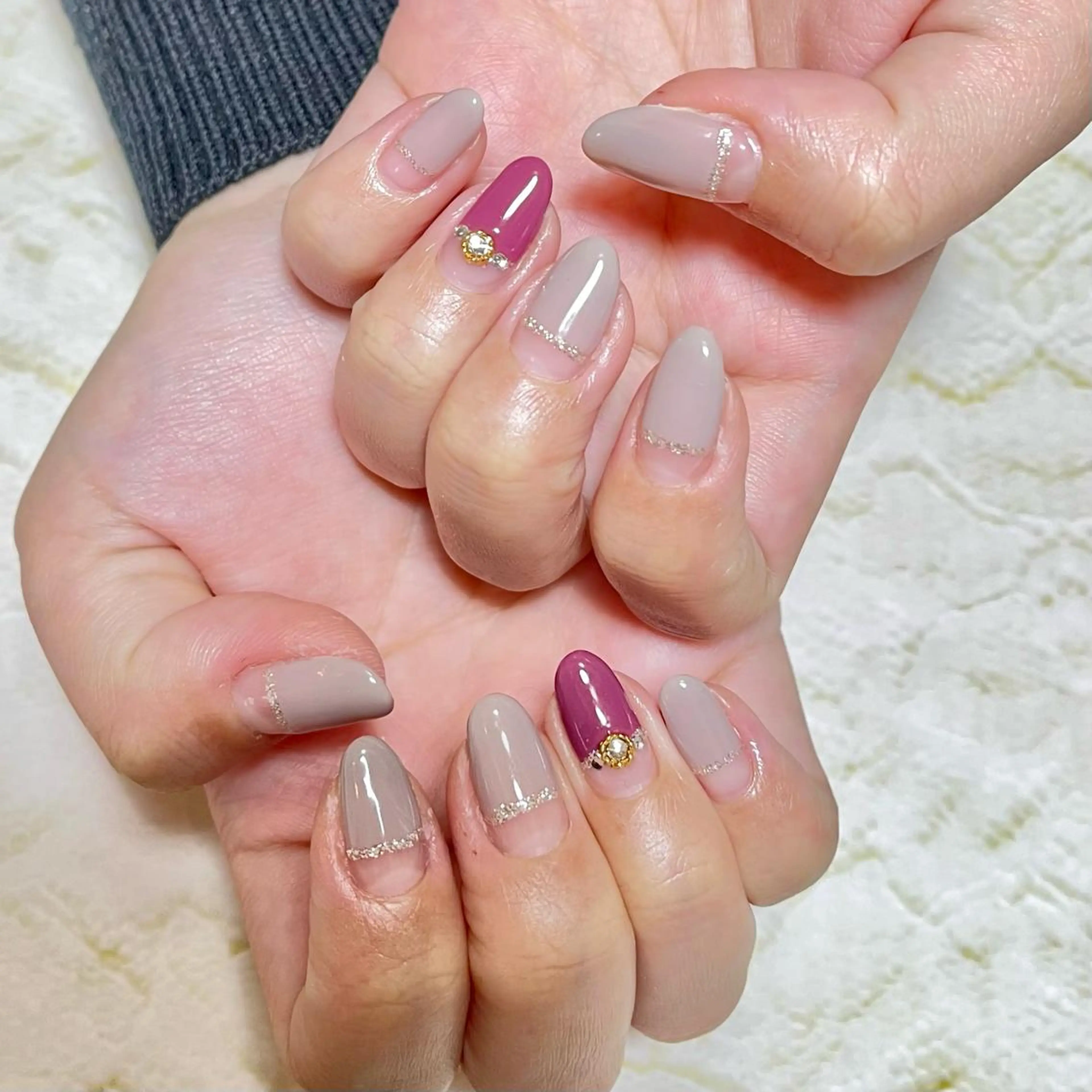 ネイル アートネイル シンプルネイル 堤 花のネイルデザイン